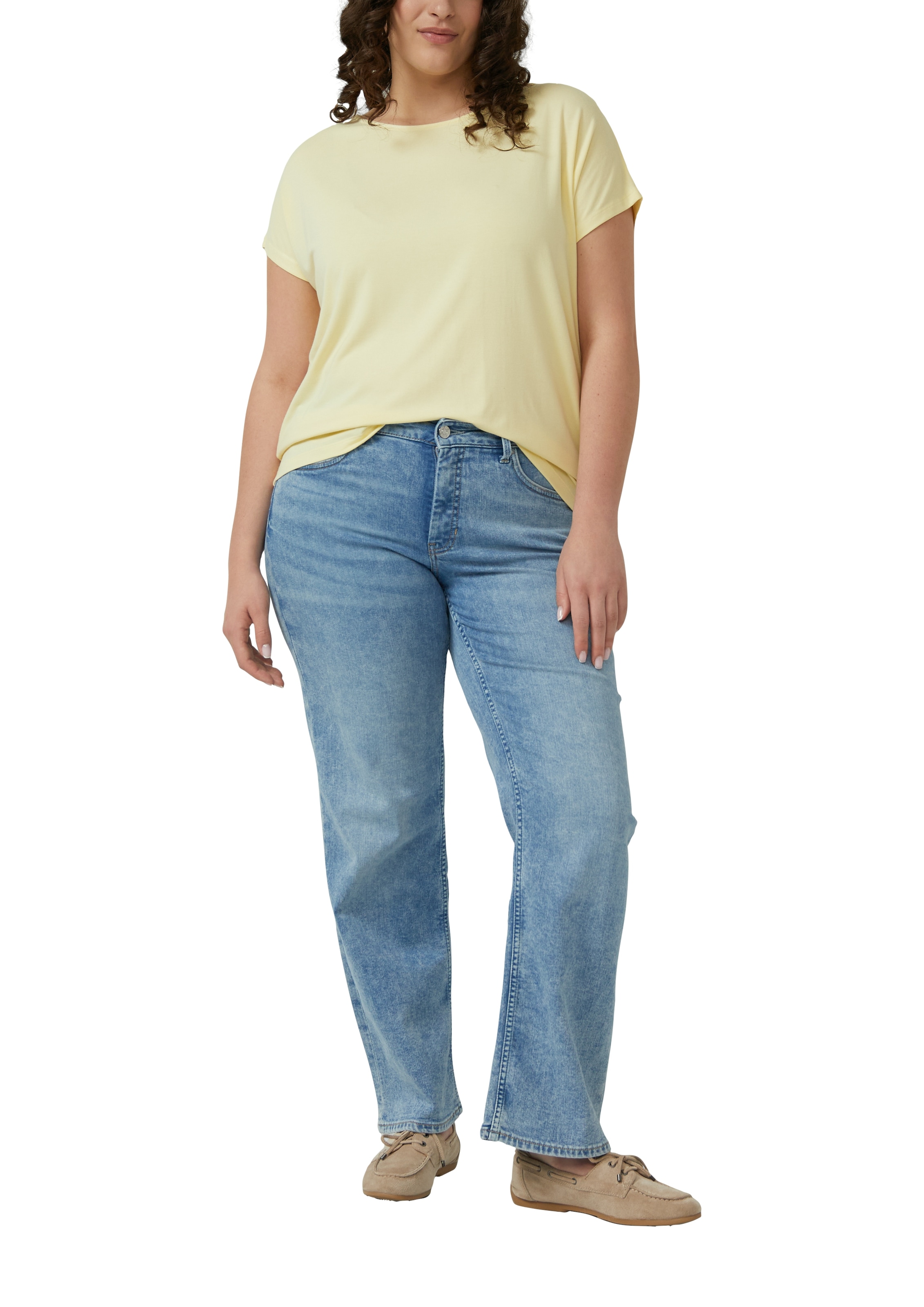 s.Oliver CURVE T-shirt à manches courtes t-shirt d'été en viscose/stretch