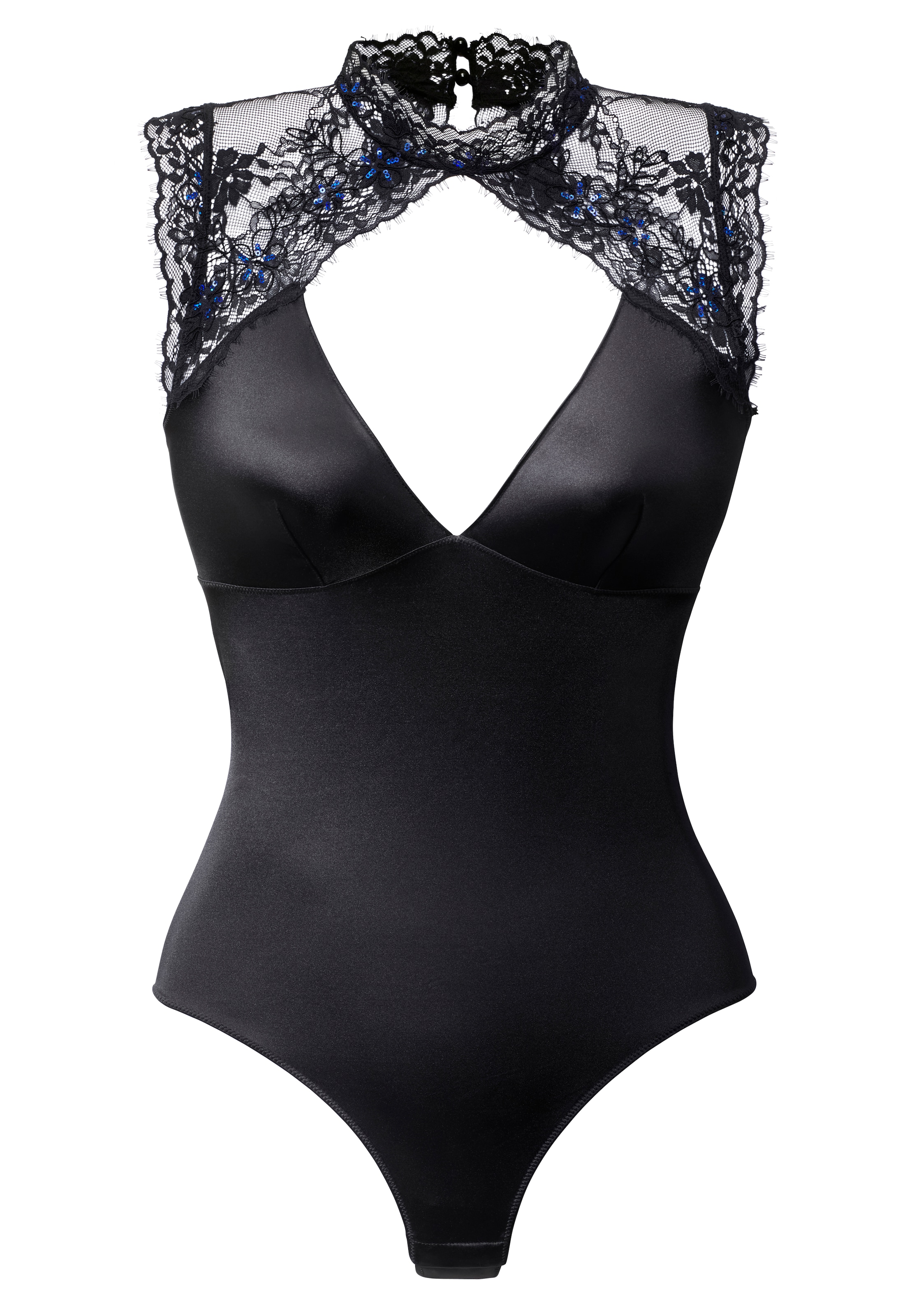 LASCANA Belle Affaire Body aspect satin élégant avec dentelle, lingerie pour looks raffinés