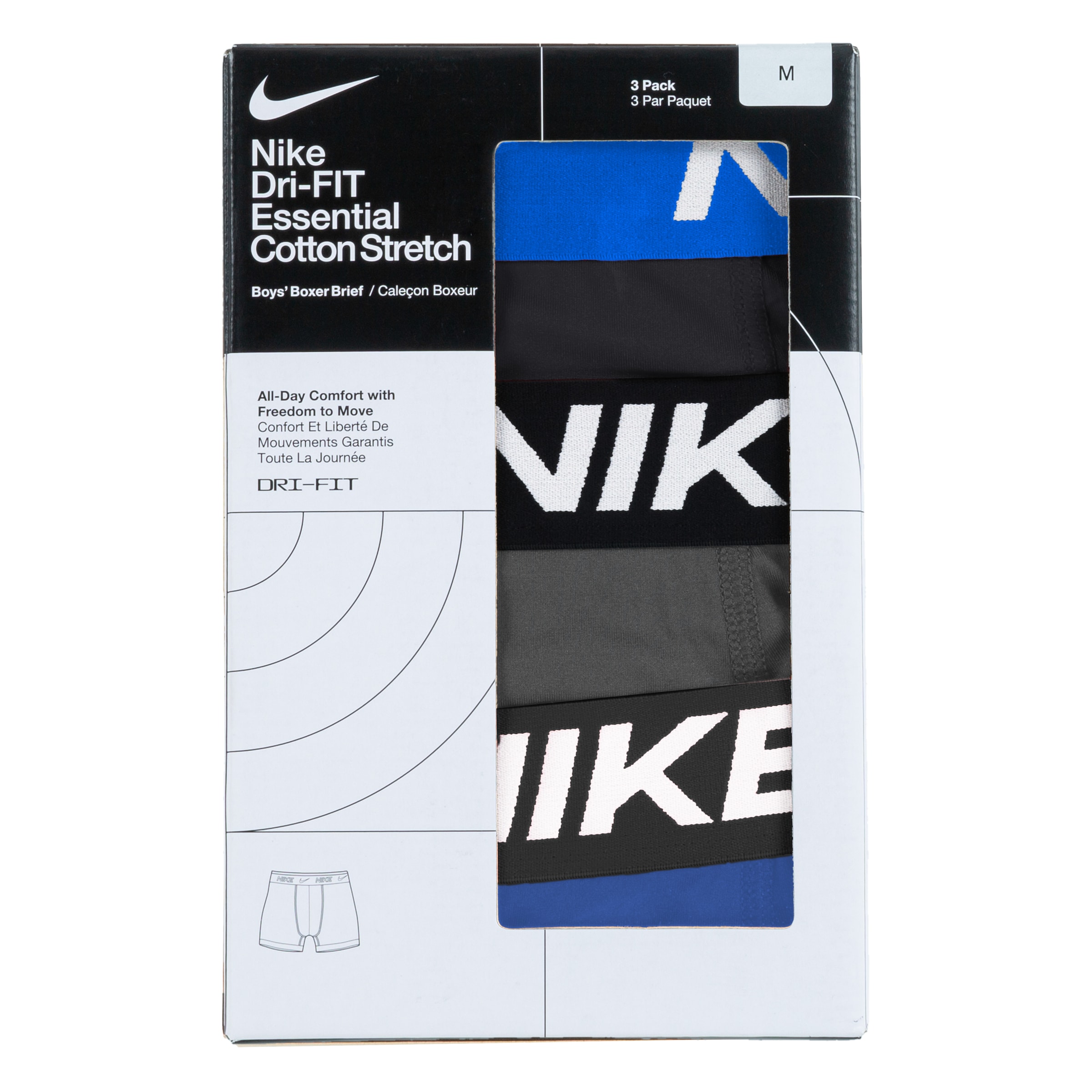 Nike Sportswear Boxershorts »EVERYDAY COTTON 3PK BOXER  BRIEF für Kinder« Packung, 3er-Pack, 3 Stk. tlg., für Kinder