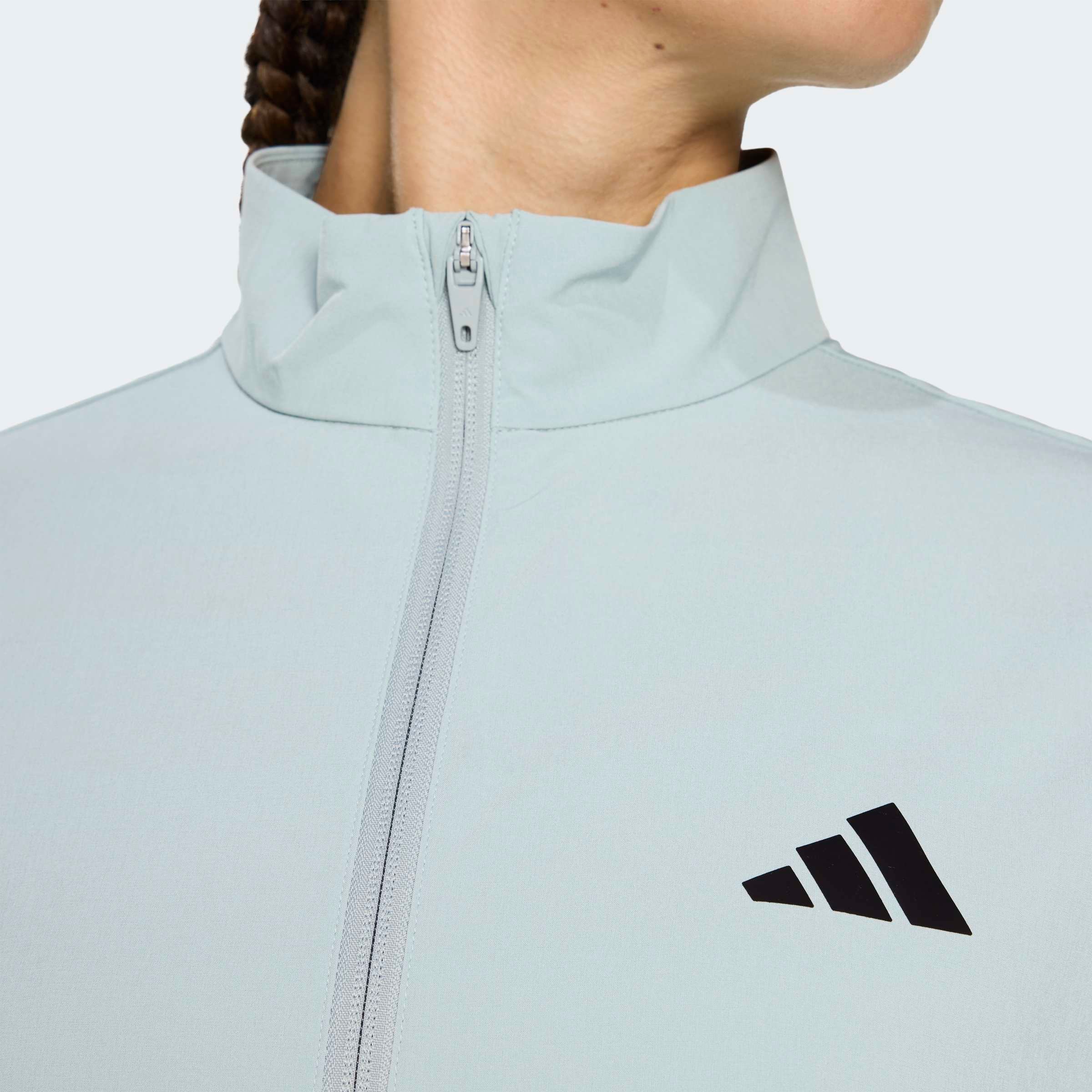 adidas Performance Rollkragenpullover »TRAIN ESSENTIALS 3-STREIFEN WOVEN WARM-UP« mit Elasthan-Anteil, leichtes Tragegefühl