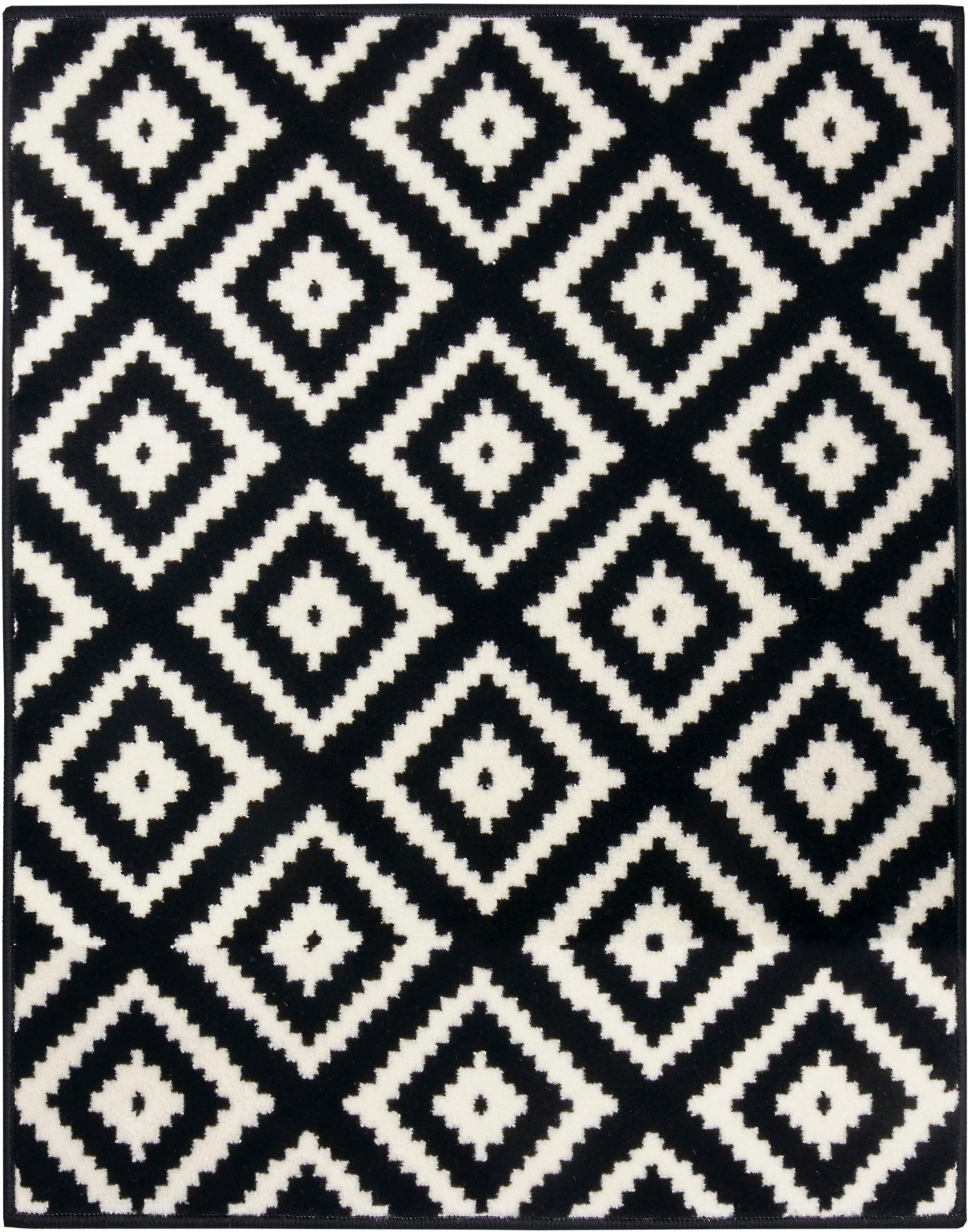 HANSE Home Tapis »Raute« Rectangulaire 9 mm Höhe Läufer, Kurzflor, Skandi, Raute, Wohnzimmer, Schlafzimmer, Flur