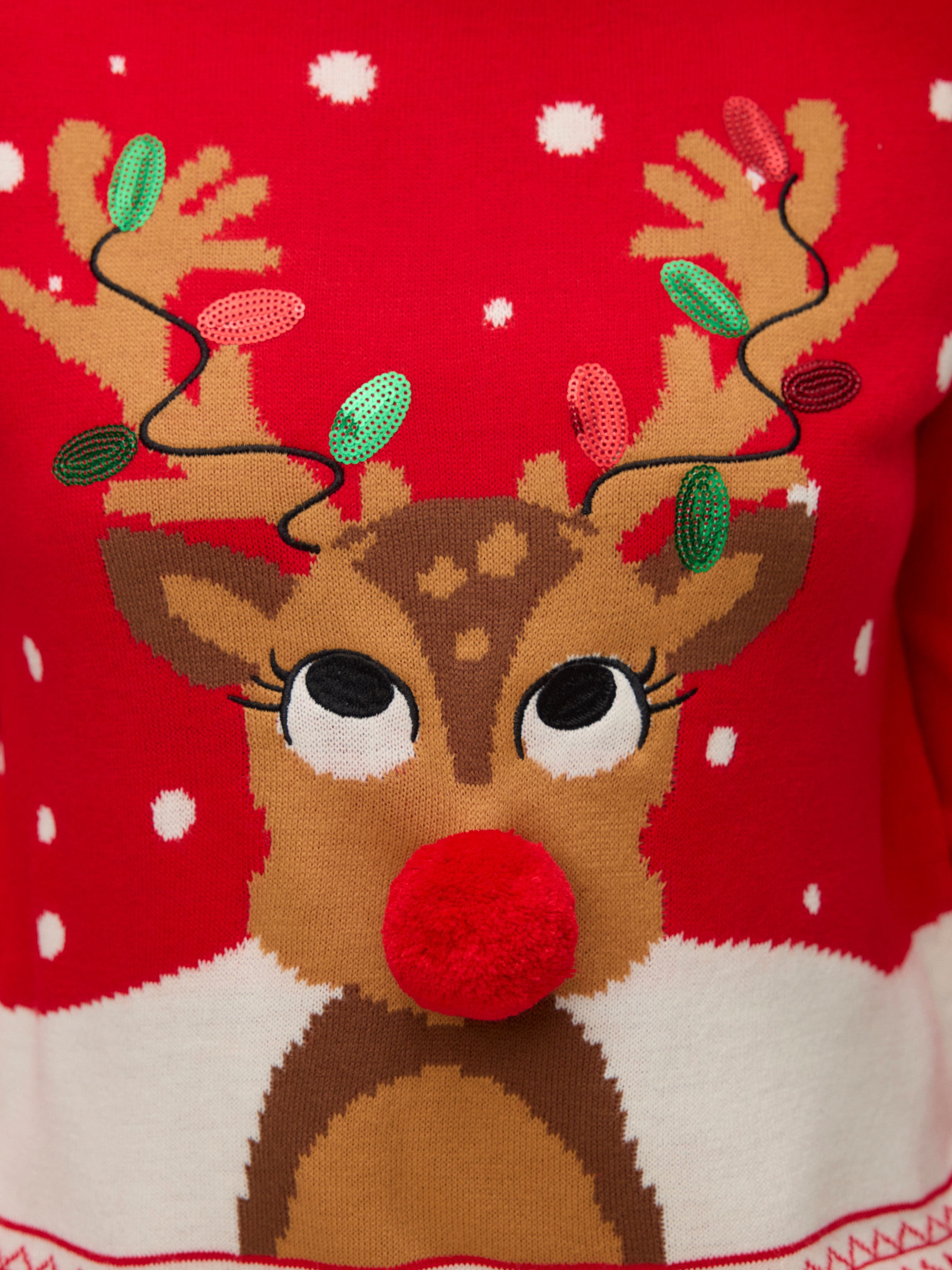 Vero Moda Weihnachtspullover »VMFROSTYDEER LS O-NECK PULL. XMAS BOX« Kunstfaser, regular fit, Christmas Pullover