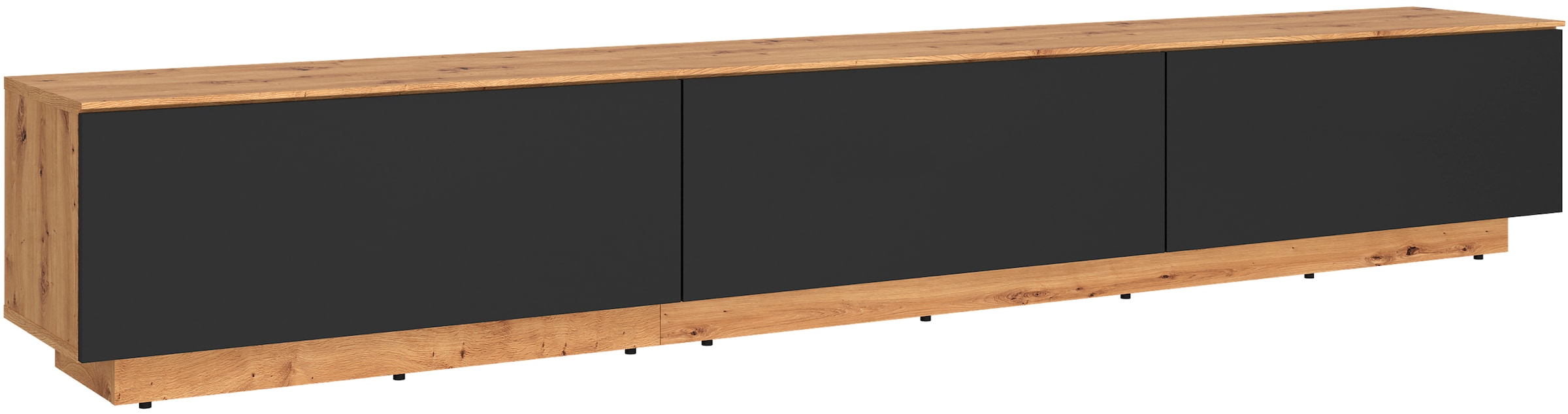 GOODproduct Lowboard »Paroli, TV-Board, TV-Schrank, 3 Klappen und viel Stauraum« hängend oder stehend, grifflos, modern, Breite 240cm