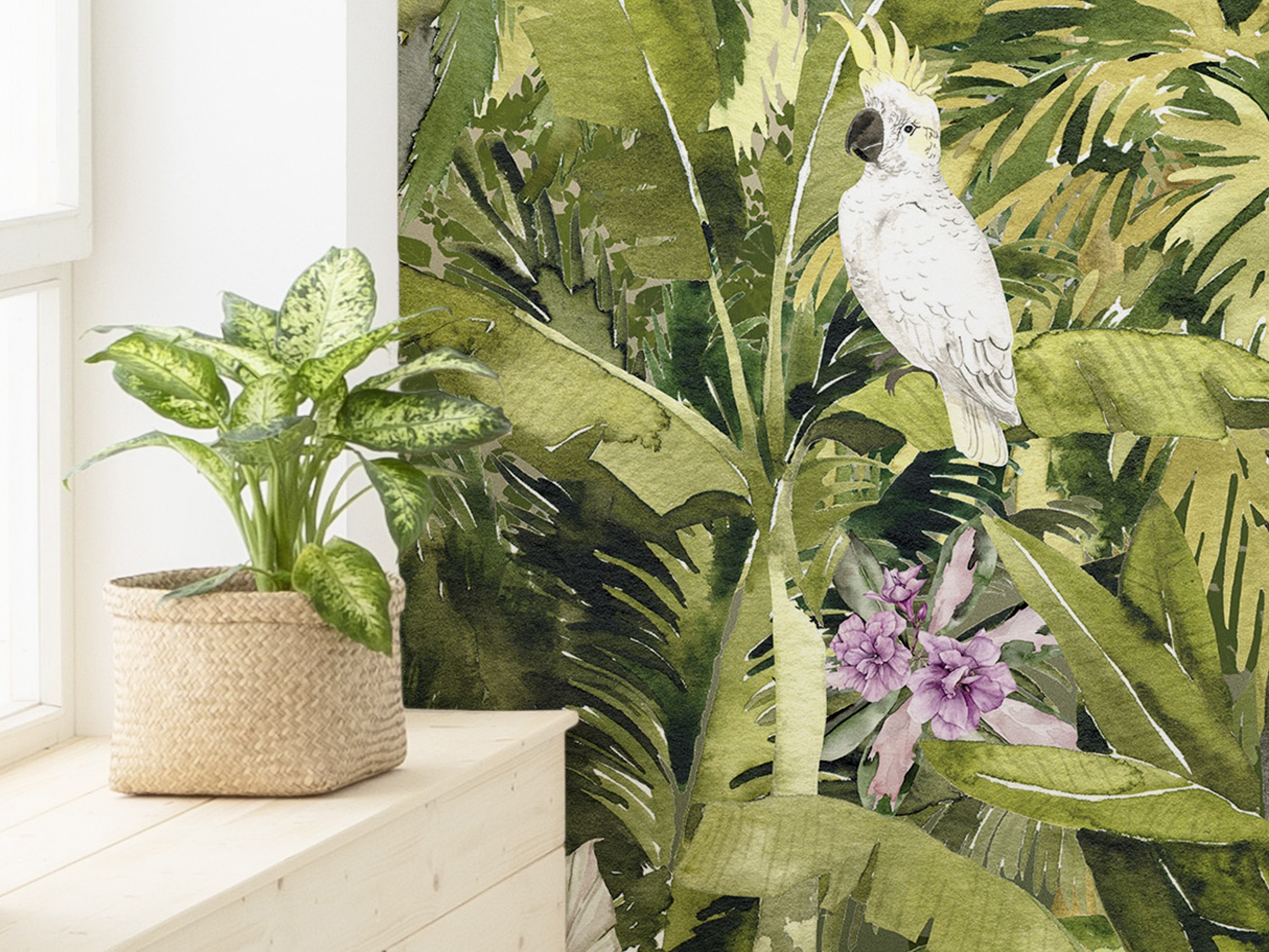 Komar Fototapete »Jungle Expedition« bedruckt glatt 350 x 250 cm (Breite x Höhe) - Tapete, Vlies, Wohnzimmer, Schlafzimmer