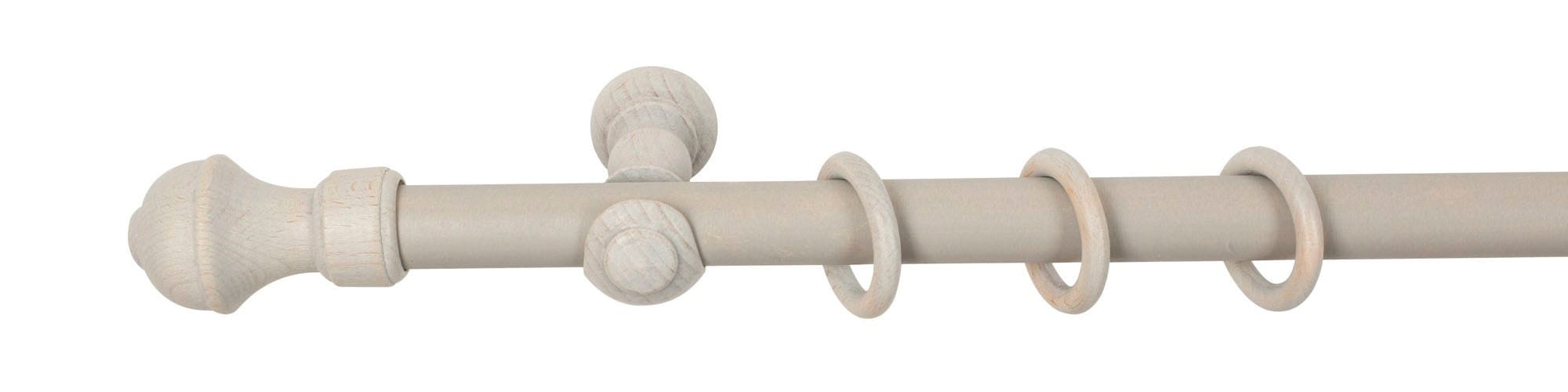 SN DECO GROUP Gardinenstange »Ares« 1 läufig-läufig Fixmass 28 mm, Holz, verschiedene Längen und Farben, Komplettset