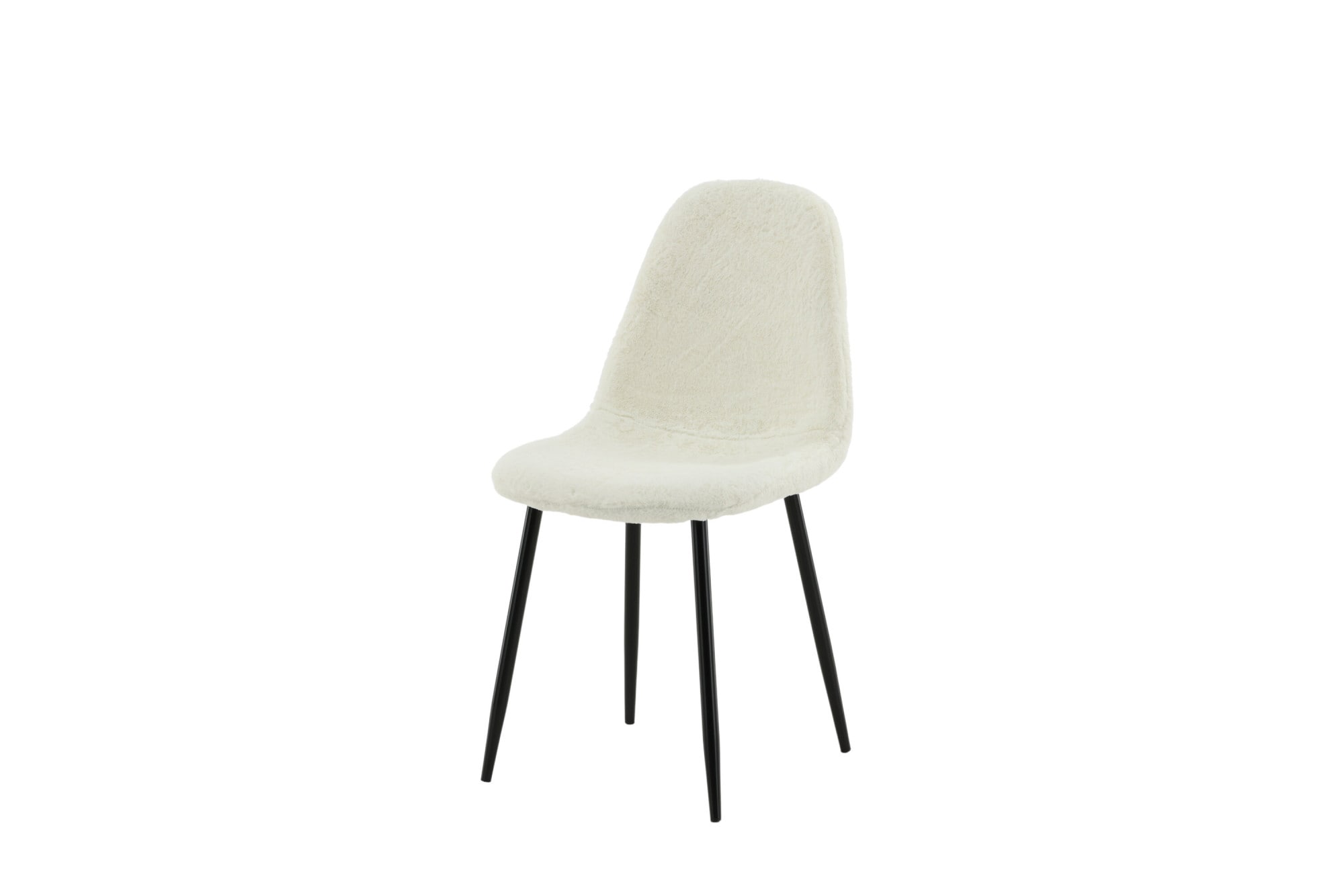 Venture Home Esszimmerstuhl »Polar Fluff, 2er-Set Esszimmerstühle in Weiss-Teddy, 150 kg belastbar« () 2 Stk.Polsterstuhl, Plüsch-Bezug, Metallbeine, weich, kuschelig