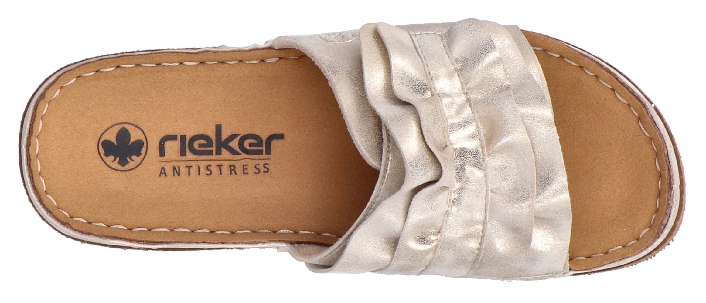 Rieker Pantolette  Sommerschuh, Strandschuh, Hausschuh mit modischer Plateausohle