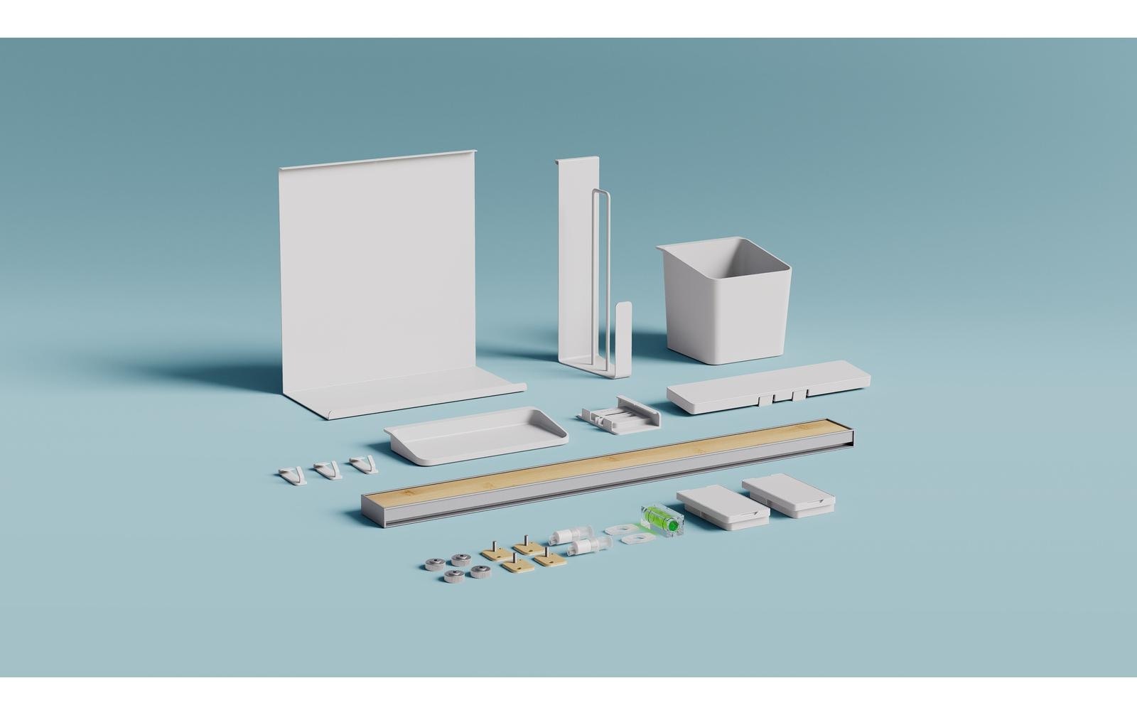 tesa Ablageelement »L Bambus/Weiss«