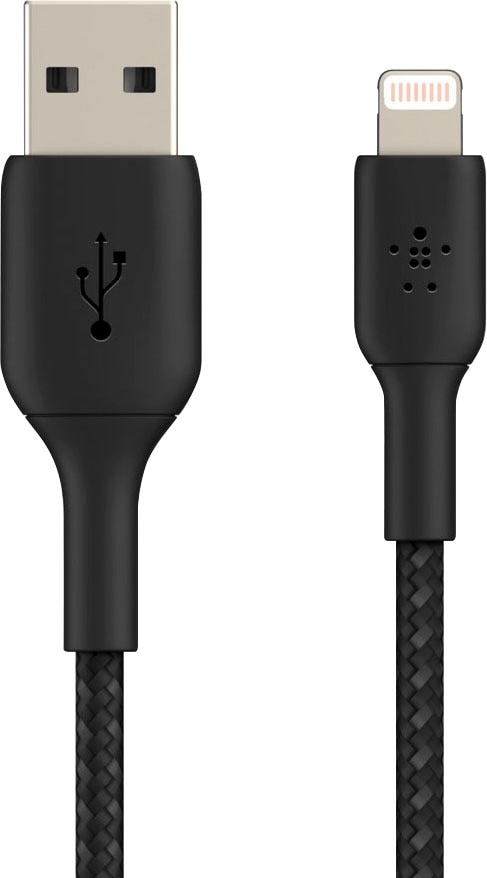 Belkin Smartphone-Kabel »Lightning Lade/Sync Kabel ummantelt mfi 2m« USB Typ A Lightning 200 cm