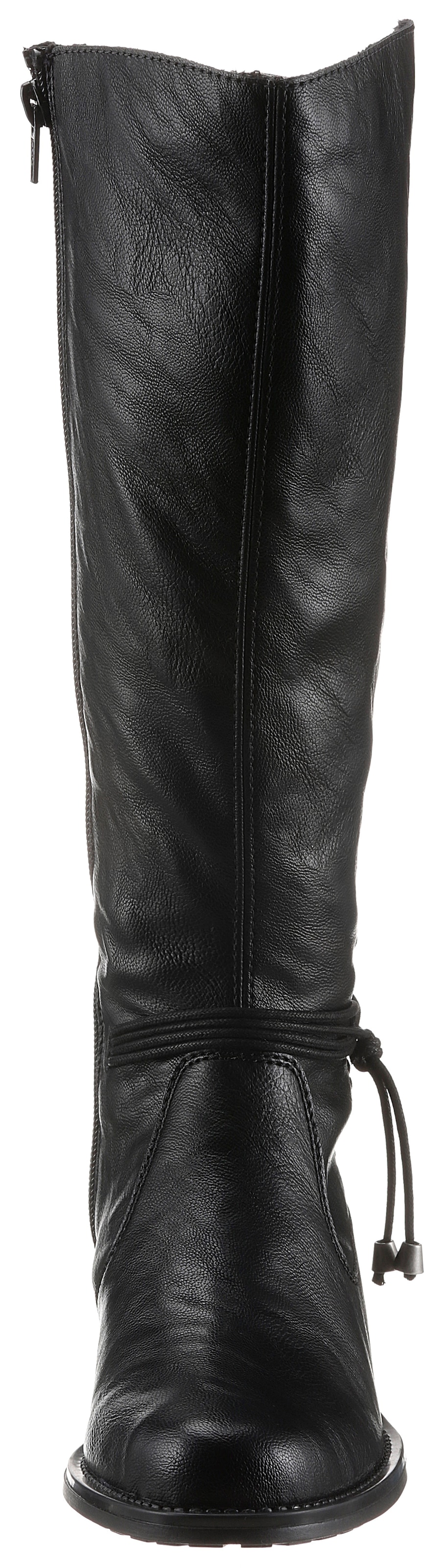 Rieker Reissverschlussstiefel  , Langschaftstiefel, Blockabsatz, Vario-Schaft und 2 Reissverschlüssen