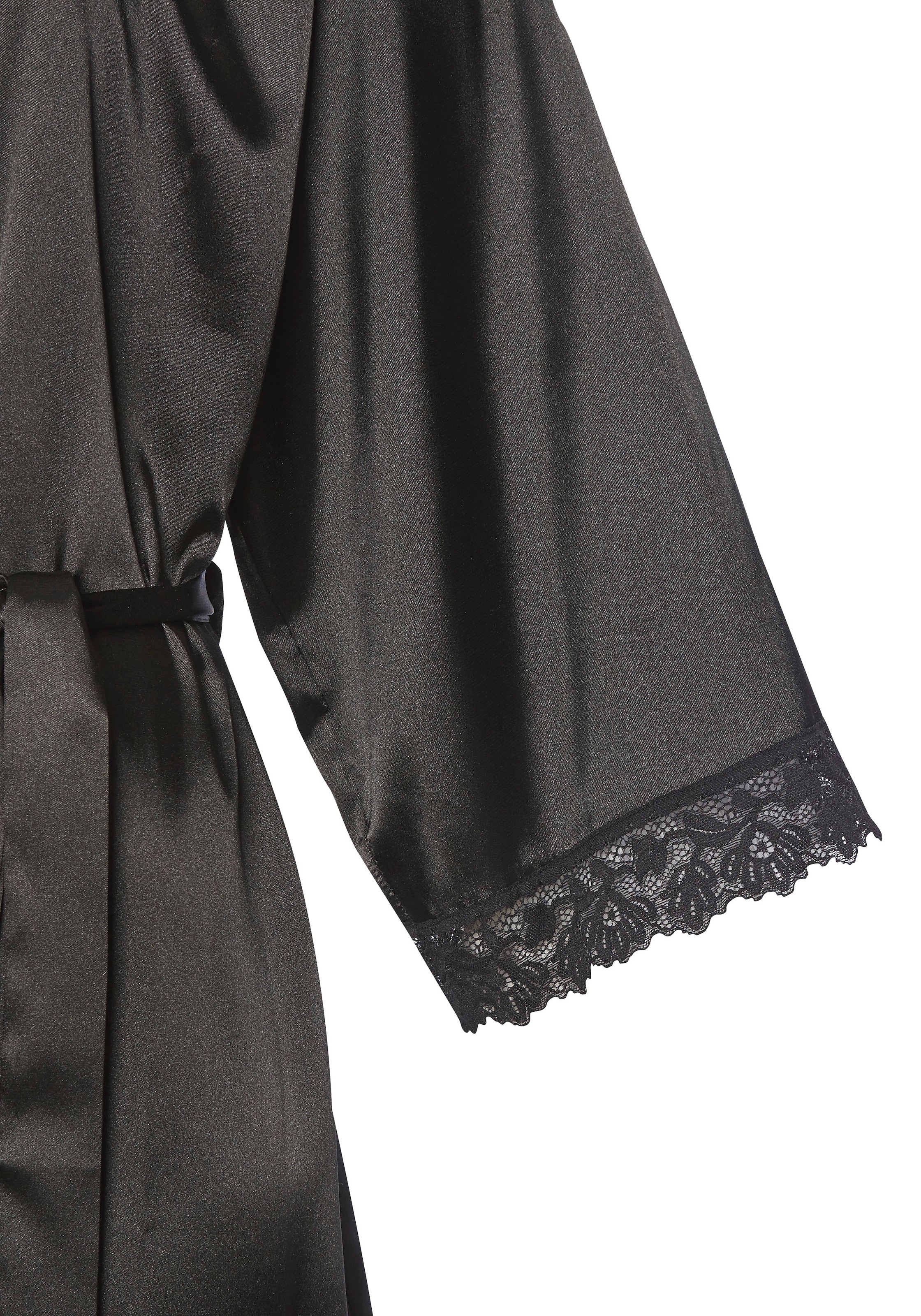 LASCANA Kimono 1-teilig,  Mit spitze besetzte Ärmel
