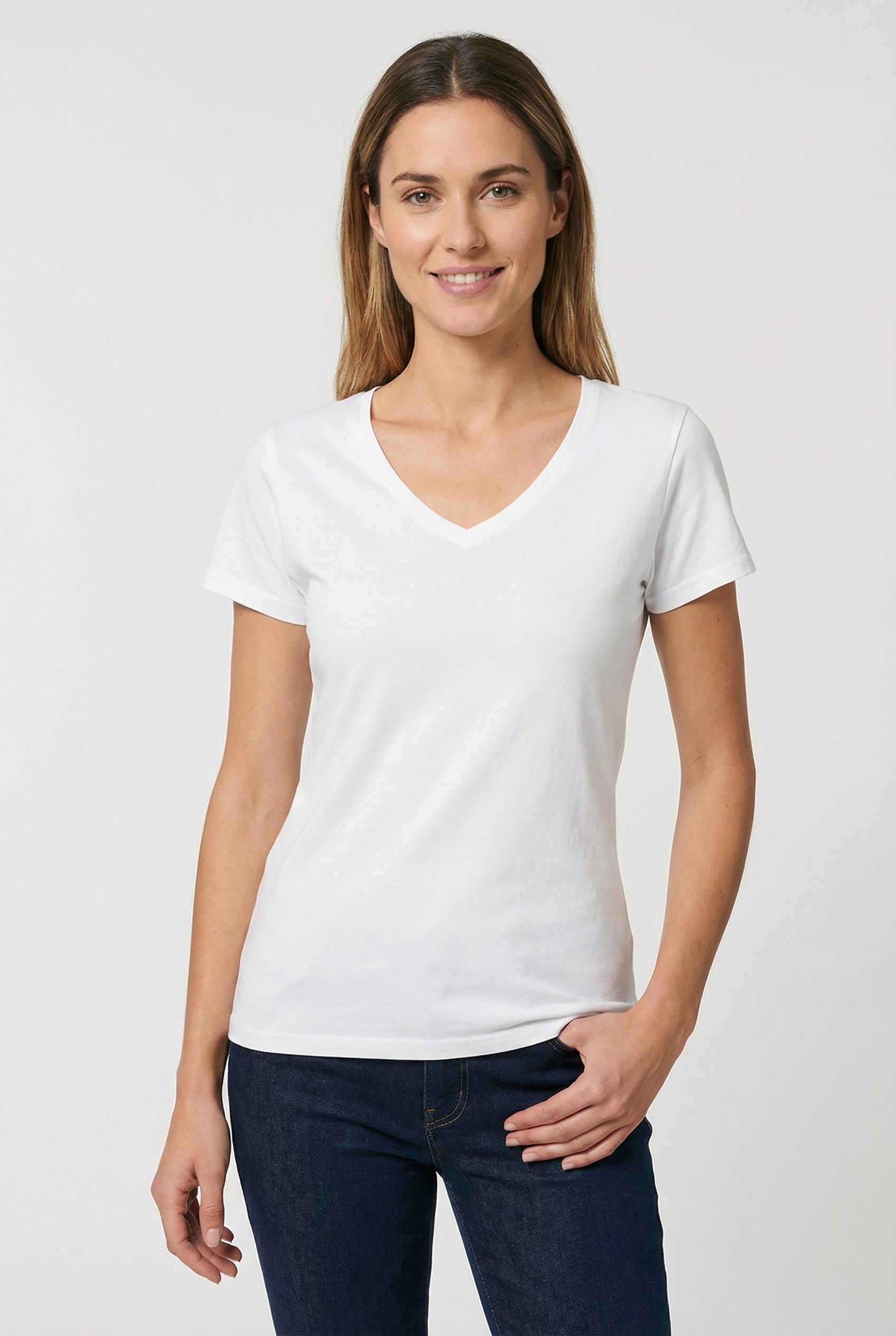 Fruit of the Loom T-shirt en V »Lady-Fit Valueweight V-Neck« Packung, 2er-Pack, 2 cuis