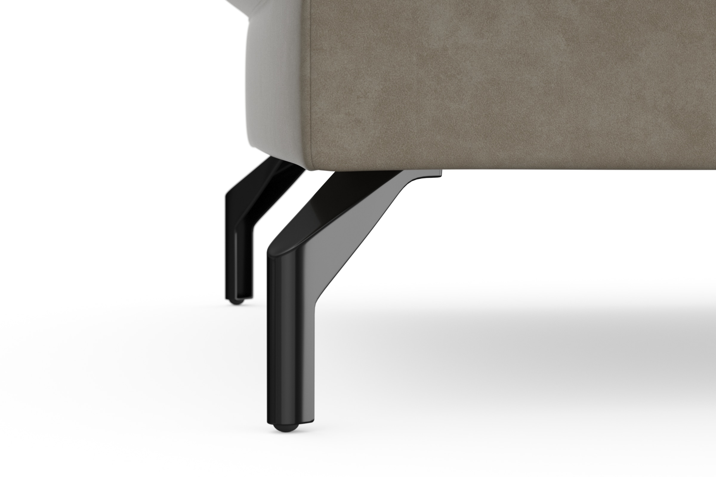 sit&more Hocker »Fashion« inklusive Federkern, mit hochwertigen, schwarzen Metallfüssen