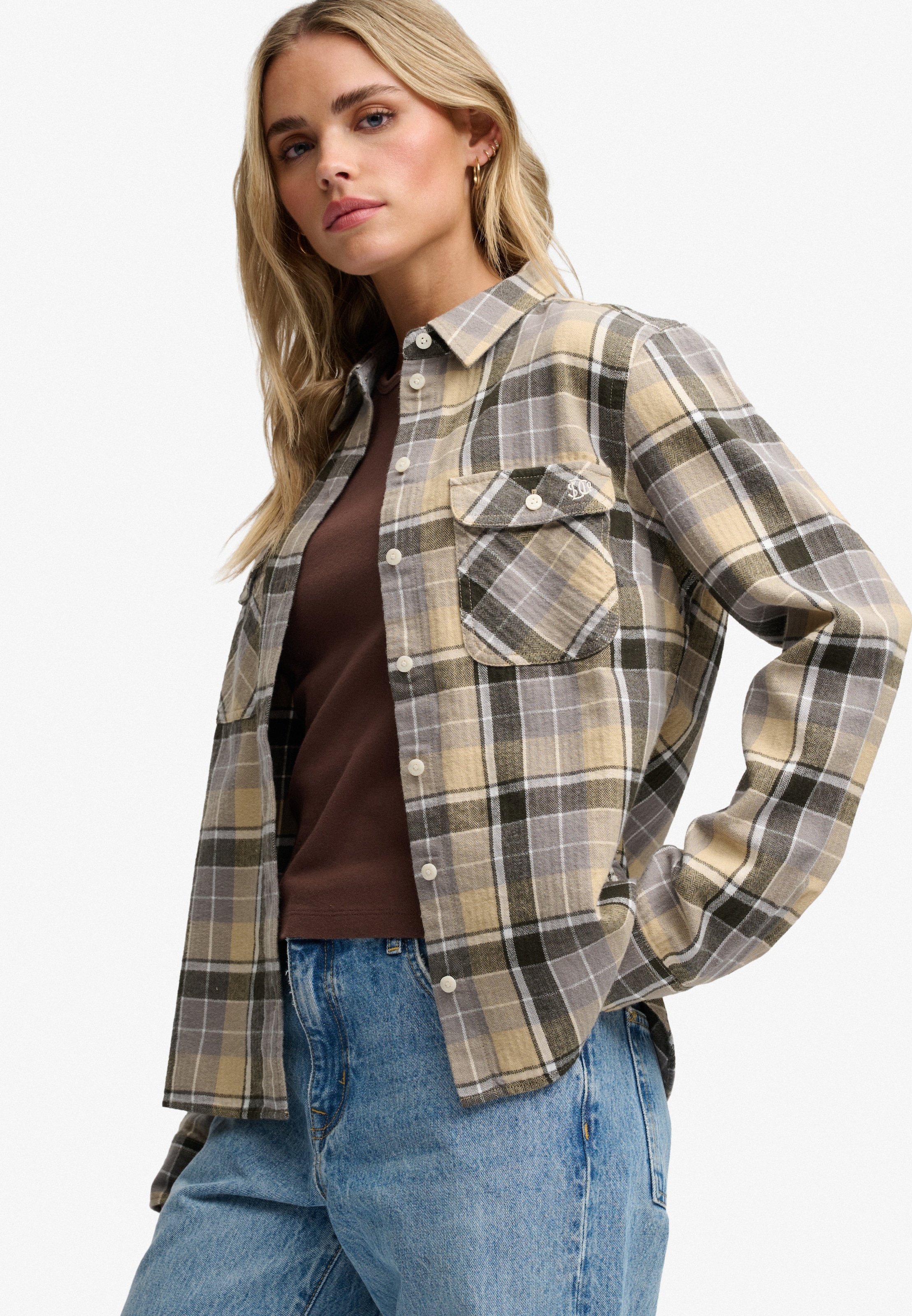 Superdry Blouse à carreaux »LUMBERJACK CHECK FLANNEL SHIRT« coton, coupe décontractée, en flanelle douce