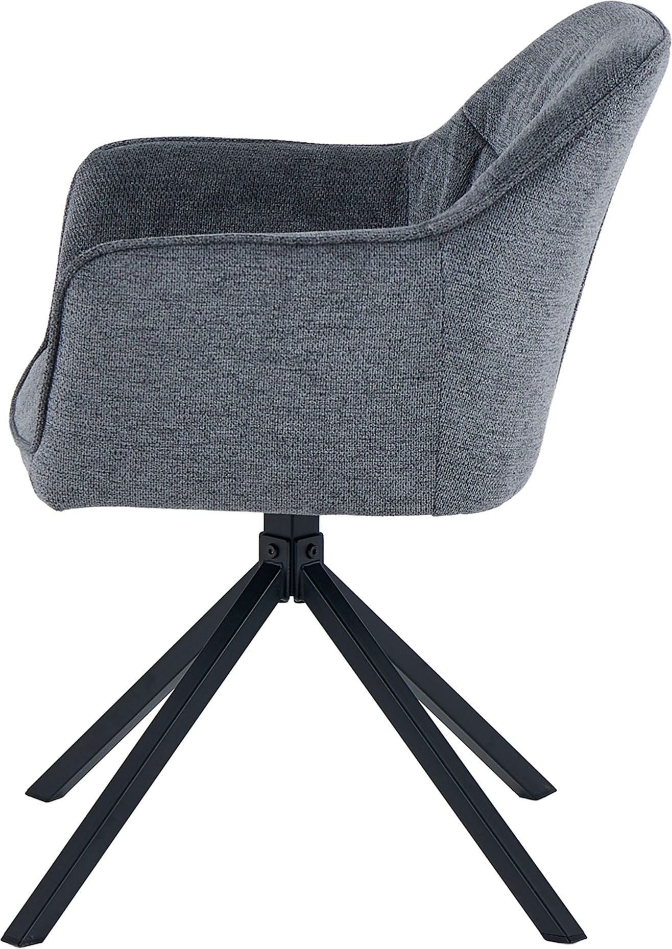 GOODproduct Esszimmerstuhl »Turin« (Set) 2 Stk.moderner Stuhl, 360 Grad drehbar, mit hochwertigem Strukturstoff