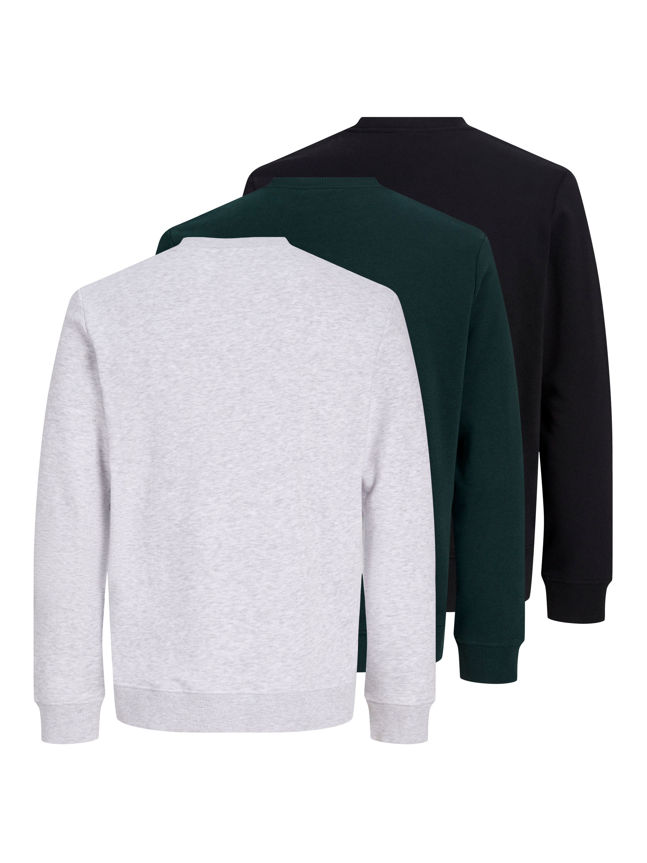 Jack & Jones Sweat-shirt »JJAERO SWEAT CREW NECK 3PK MP«, 3 mélange de matériaux,
