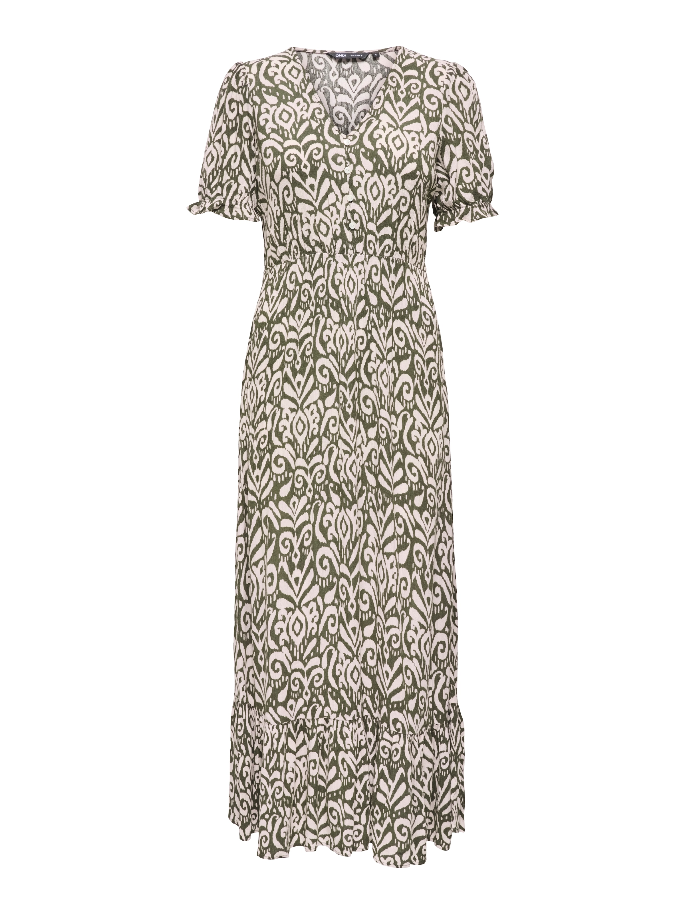 ONLY Maxi robe »ONLCHIANTI S/S LONG DRESS WVN NOOS« viscose, coupe regular