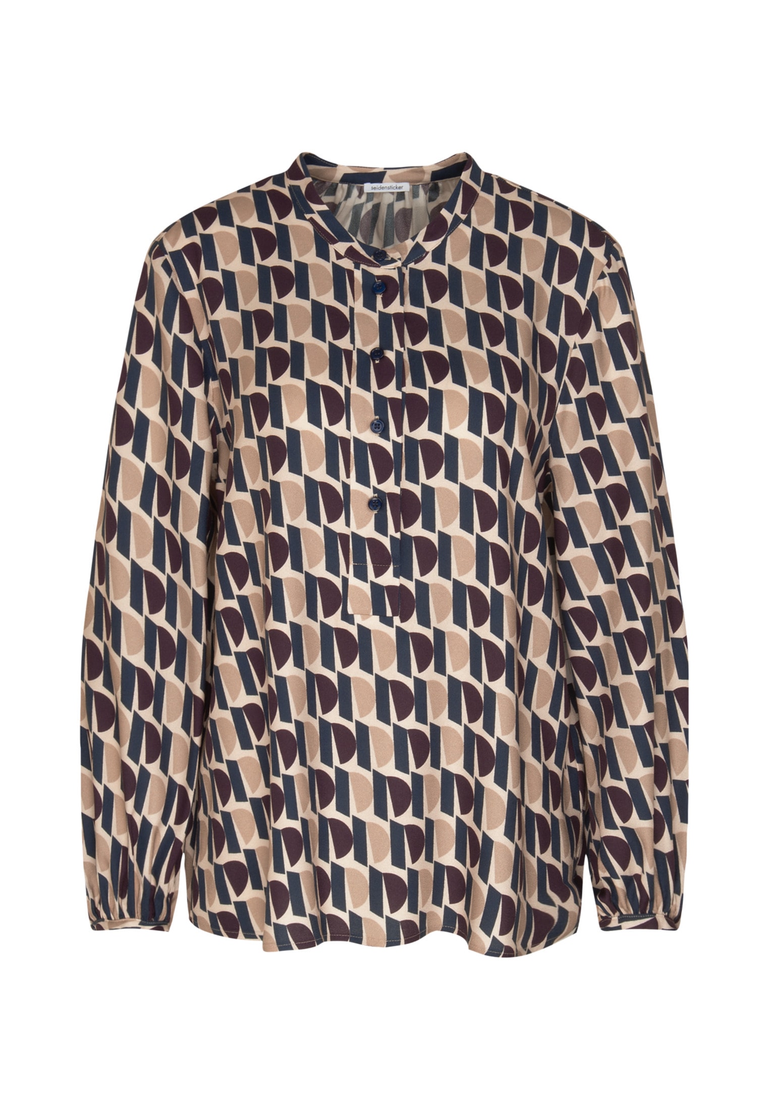 seidensticker Klassische Bluse »Schwarze Rose« Tunika Druck