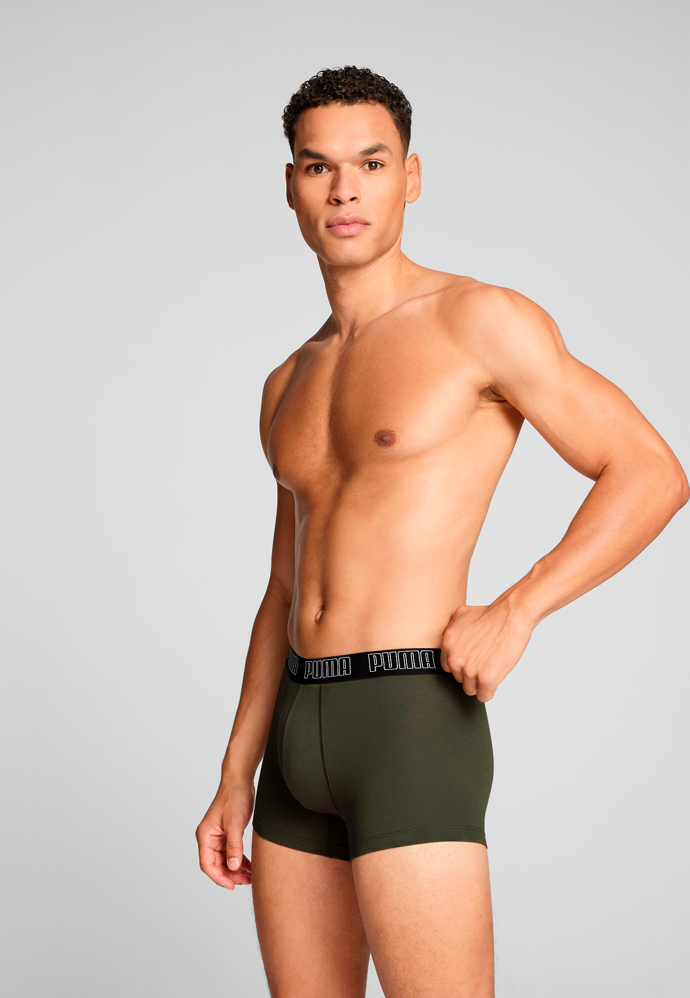 PUMA Tronc »PUMA MEN EVERYDAY TRUNKS 2P« Packung, 2er Pack,  mit kontrastfarbigem Webbund
