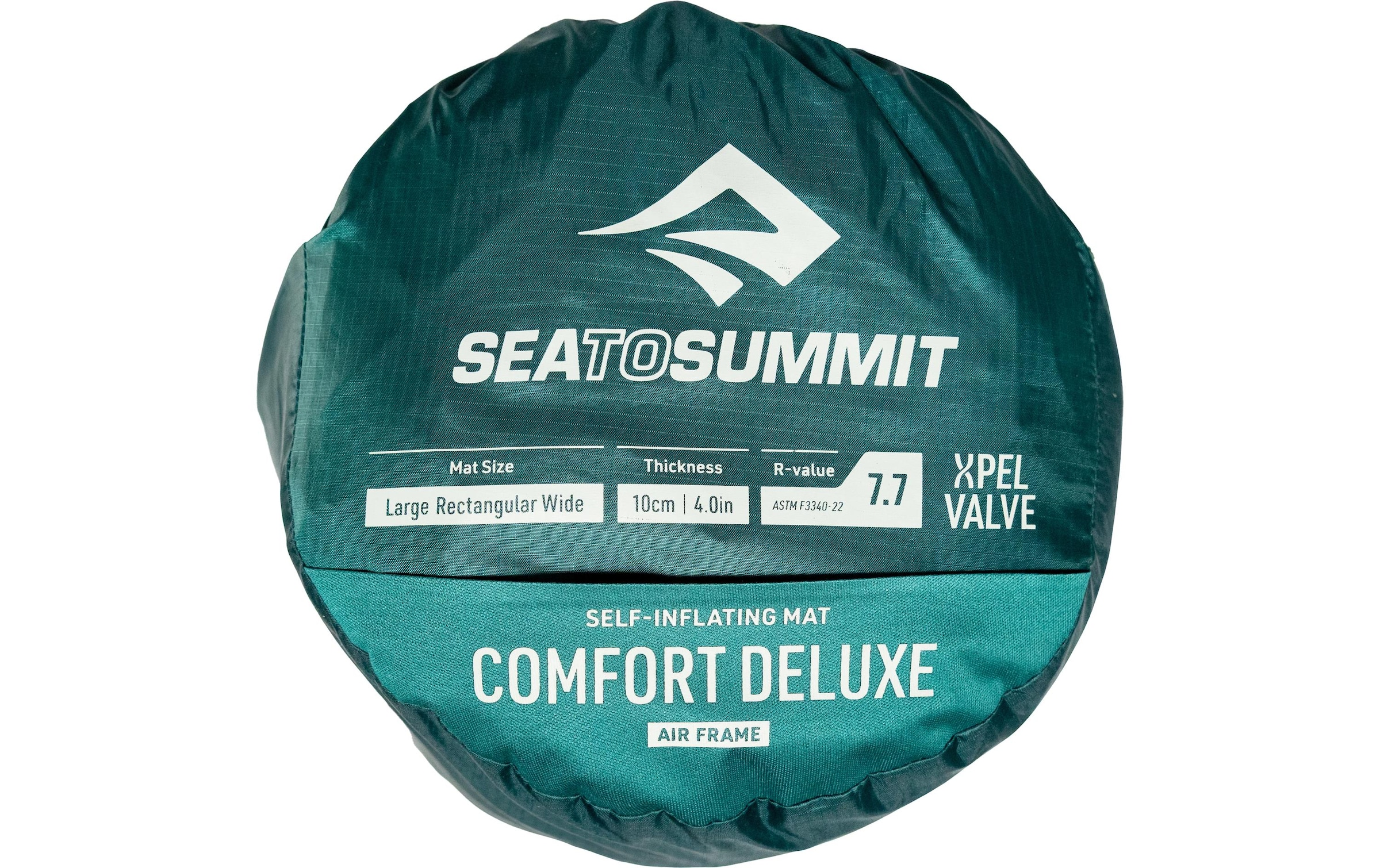 sea to summit Matelas à air »Comfort Deluxe Mat Large Rectangular« Bequeme selbstaufblasende Isomatte, Rain Forest
