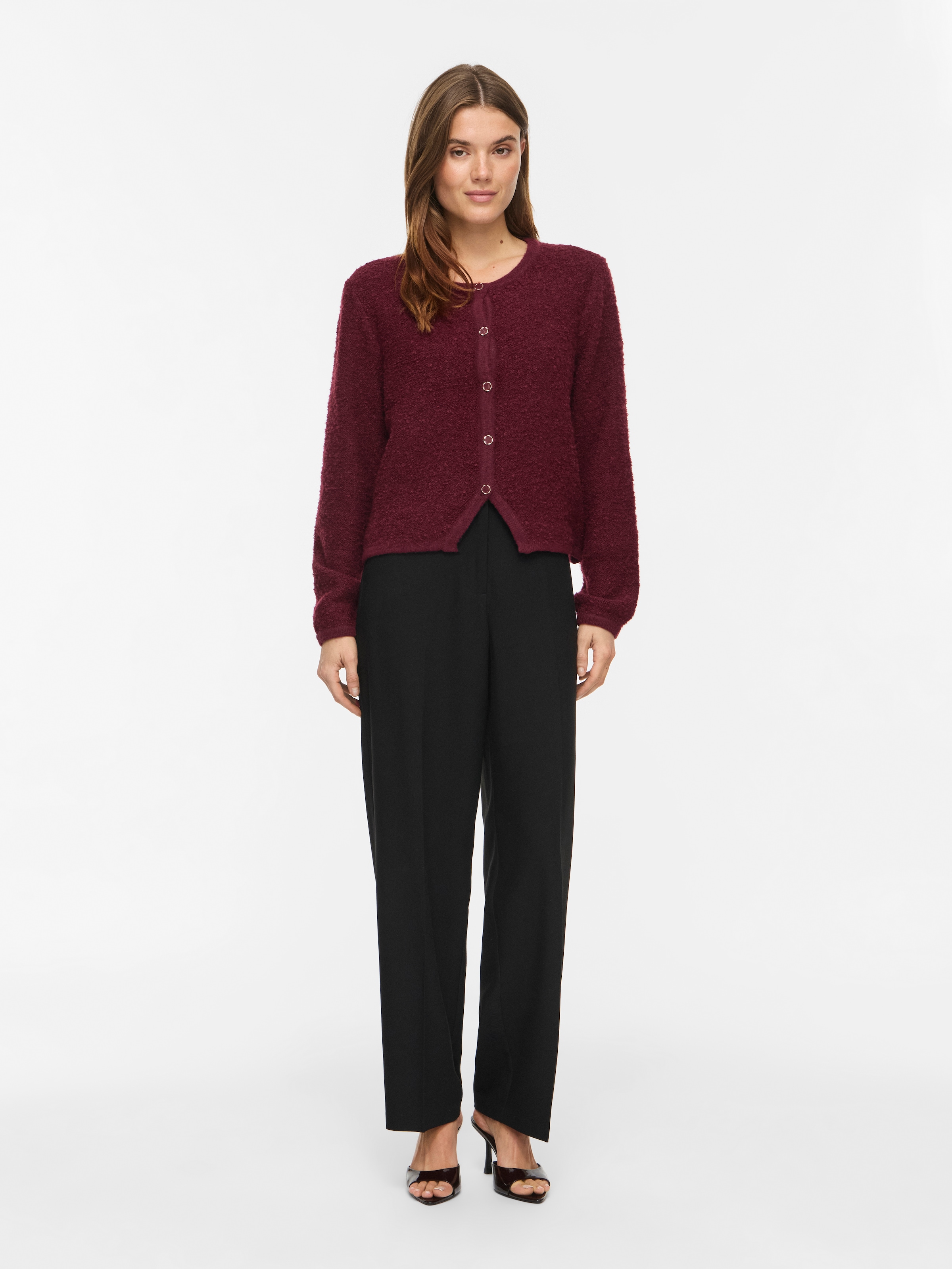 Vila Veste en tricot »VIPIGGA O-NECK L/S KNIT JACKET NOOS« mélange de matériaux