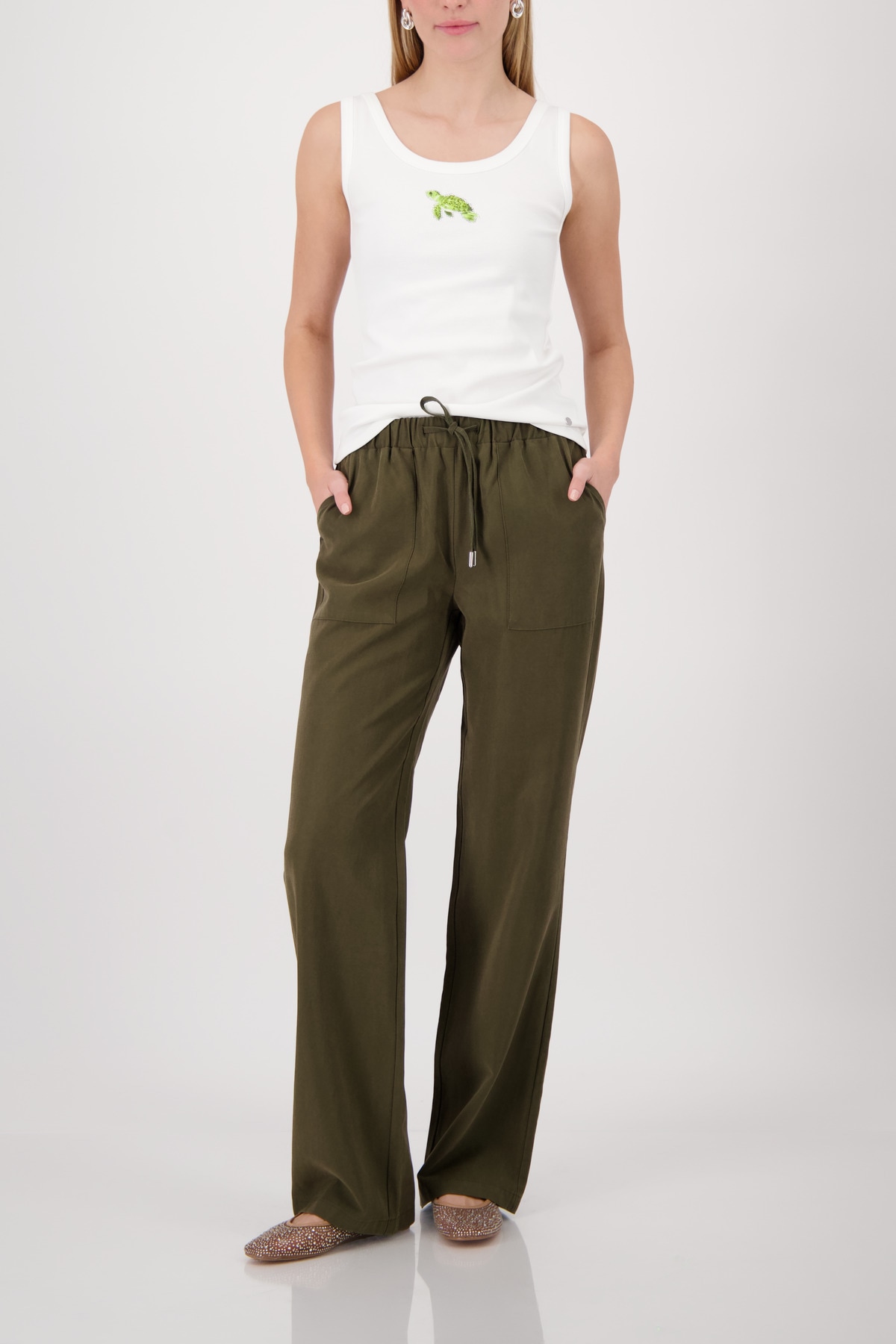 Monari Pantalon à enfiler »Hose Schlupf«  Regular fit mit Taschen