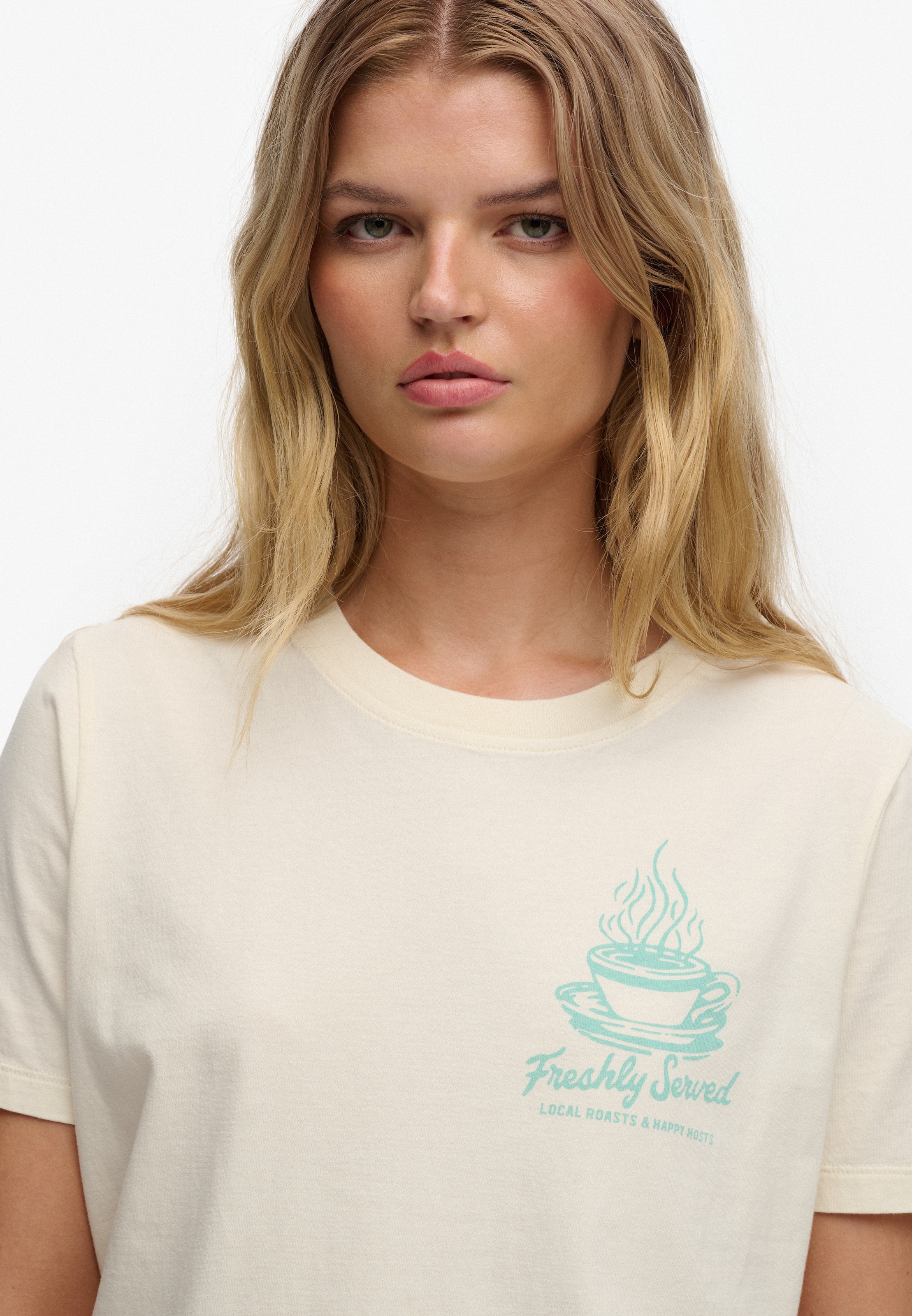 Superdry Print-Shirt »ROADSIDE TRADE RELAXED TEE« aus Baumwolle in Single Jersey, Relaxed Fit, Kurzarm