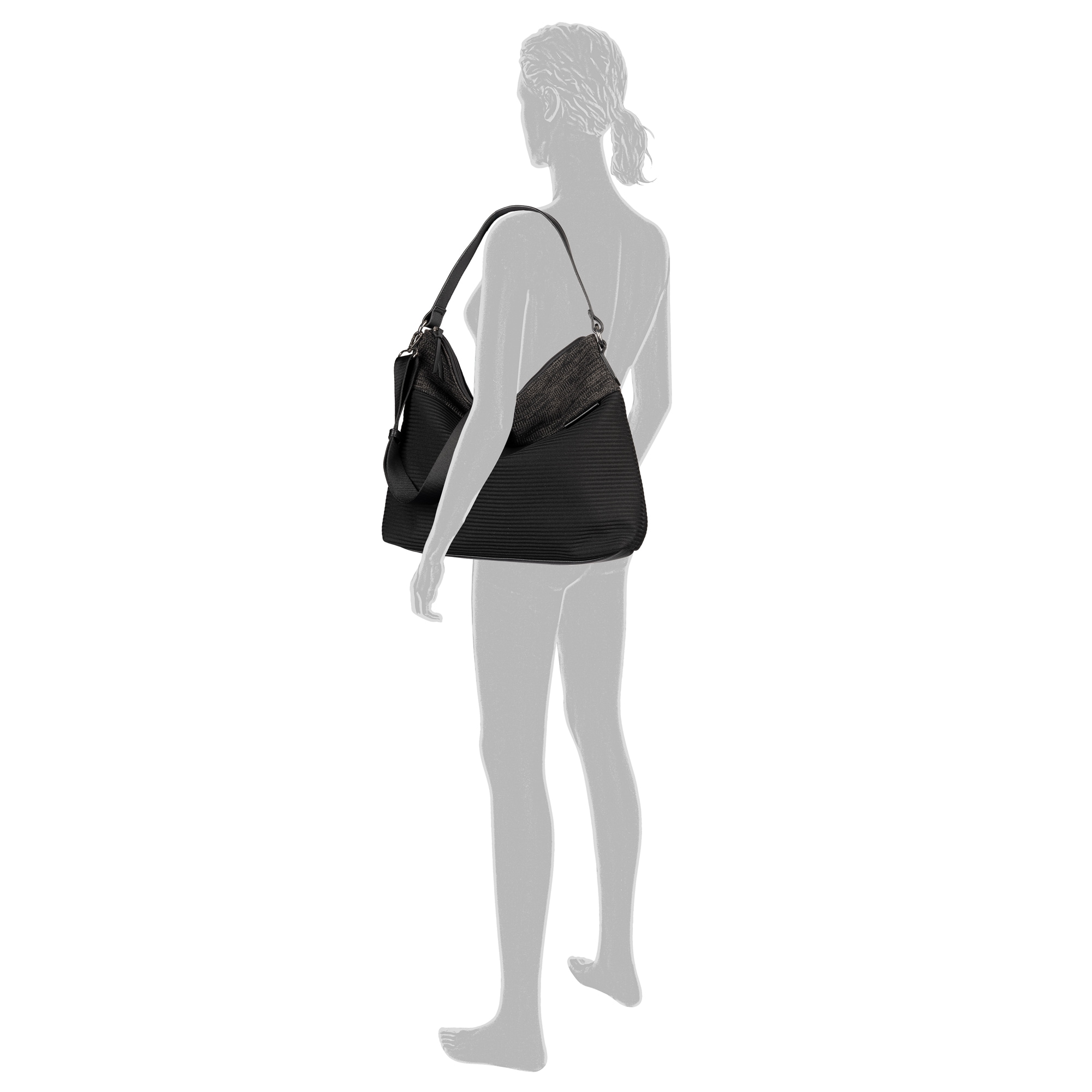 TOM TAILOR Hobo »Vesna« sac bandoulière pour femme en formes décontractées