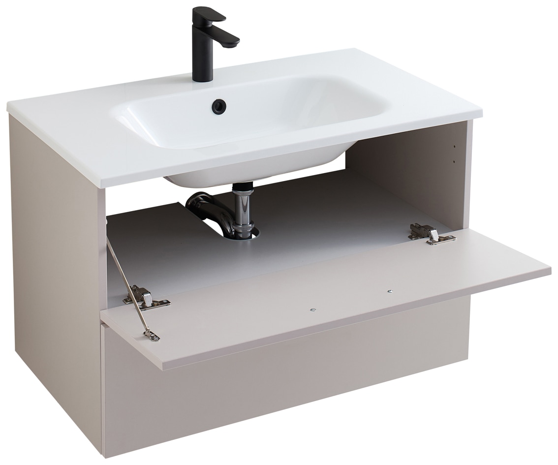 Saphir Ensemble de meubles de salle de bain »Quickset 500, Waschtischunterschrank mit Mineralmarmorwaschtisch« 2 cuis tlg.