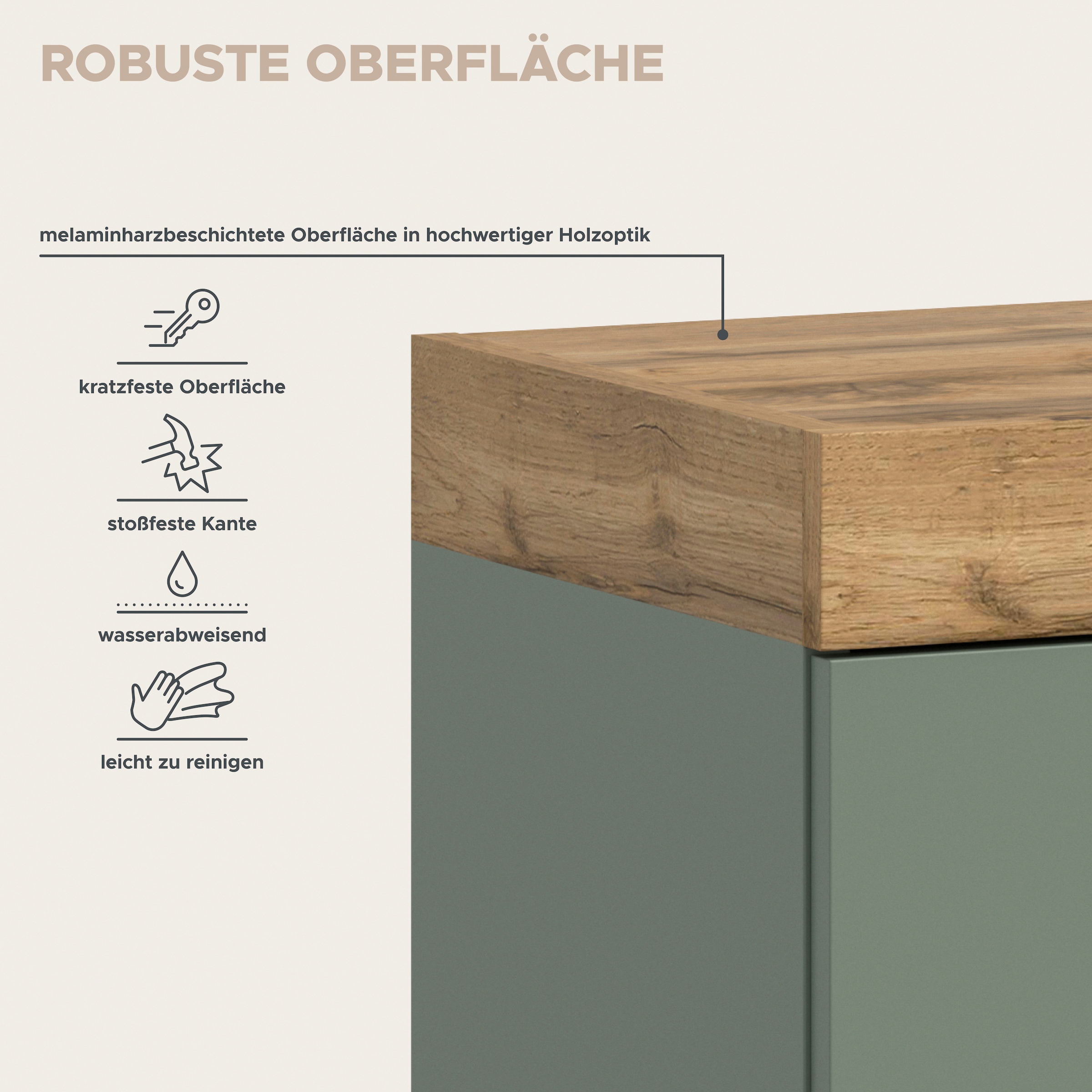 GOODproduct Lowboard »MAMBO II, Breite 200 cm, 4 Klappen, 4 Fächer« 1 Stk. tlg. Lowboard, TV Unterschrank, TV-Schrank, Wohnzimmer