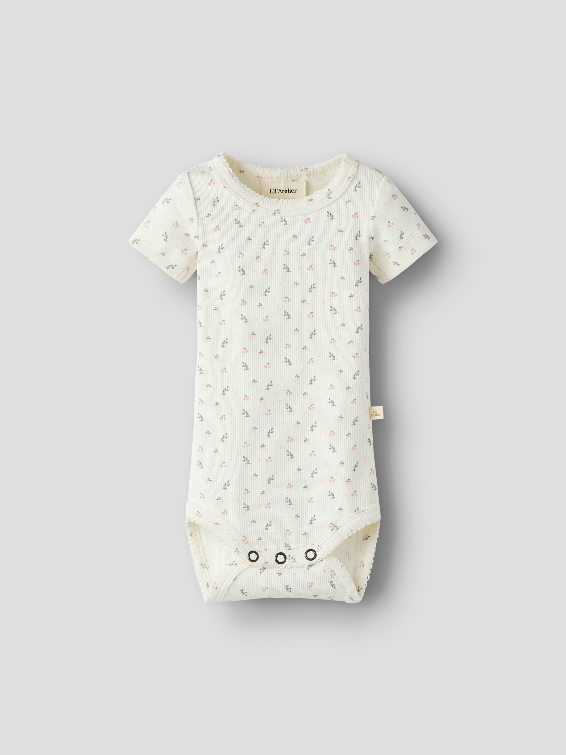 Lil' Atelier Body à manches courtes »NBFGAGO SS SLIM BODY LIL NOOS« Baumwollmischung, Druck, Kurzarm