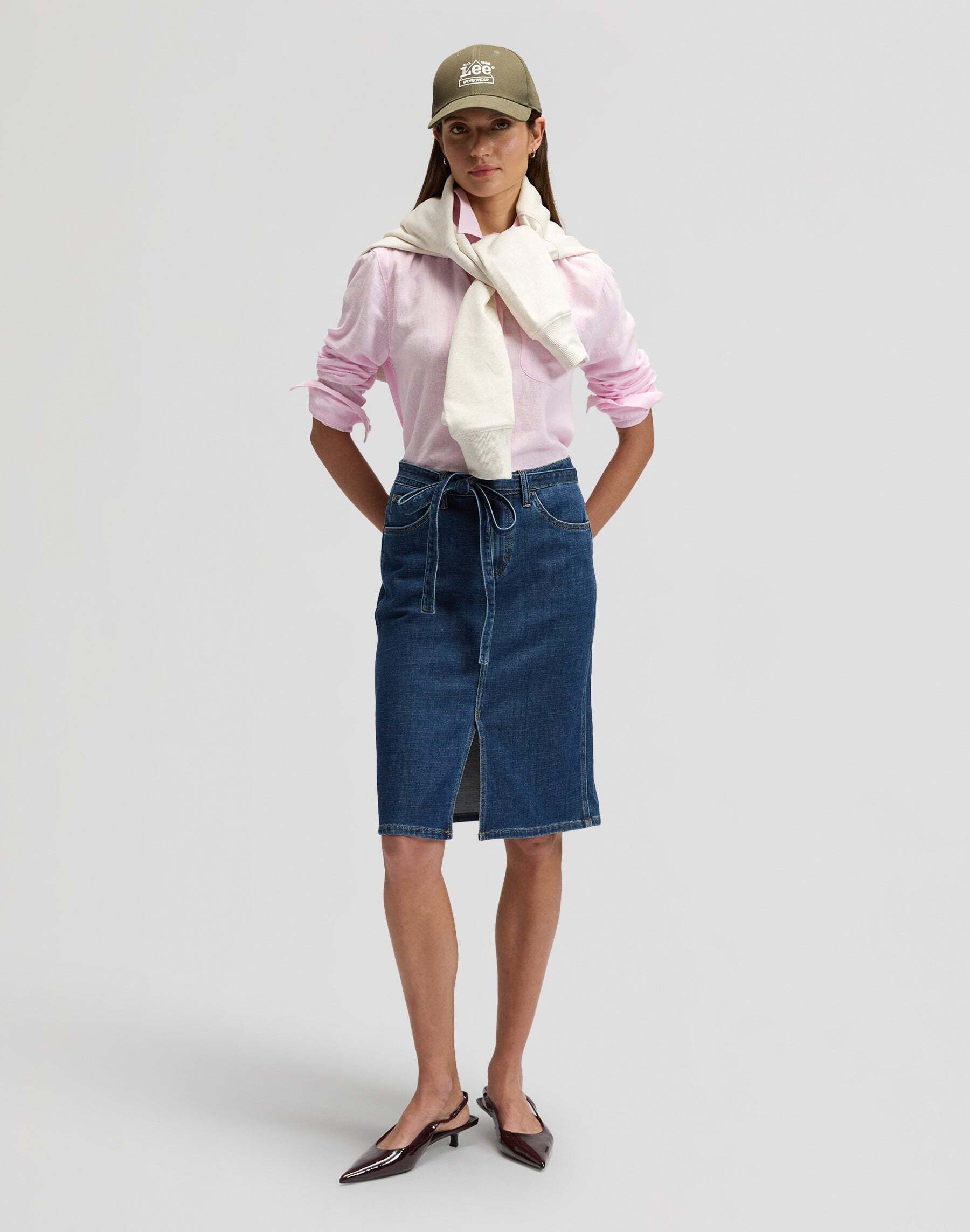 Lee® Jeansrock »Lee Jeansrock Midi With Bow«
