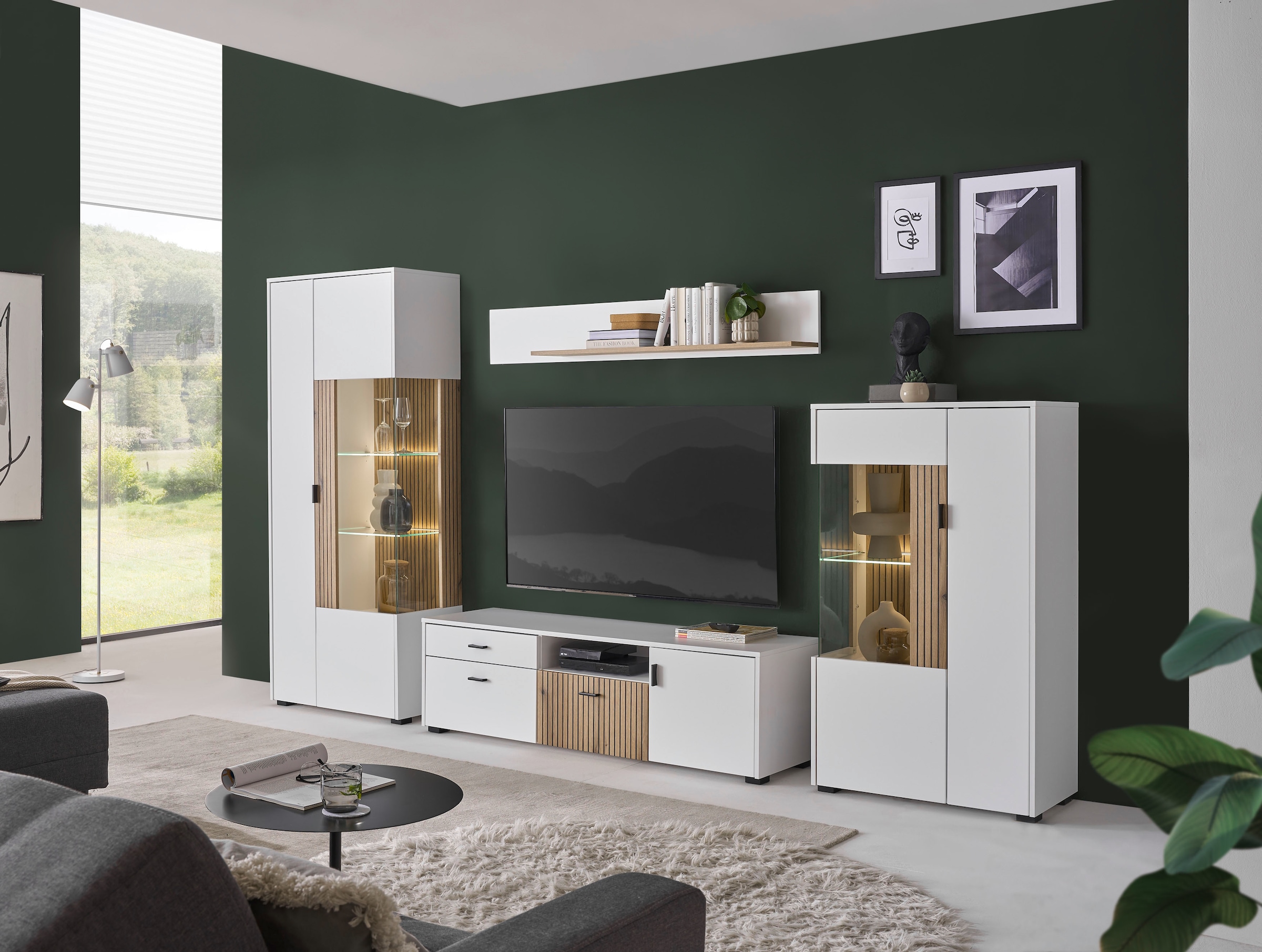 INOSIGN Lowboard »Hudson« in moderner Trendfarbe, Griffe aus Metall (Schwarz), Breite 150 cm