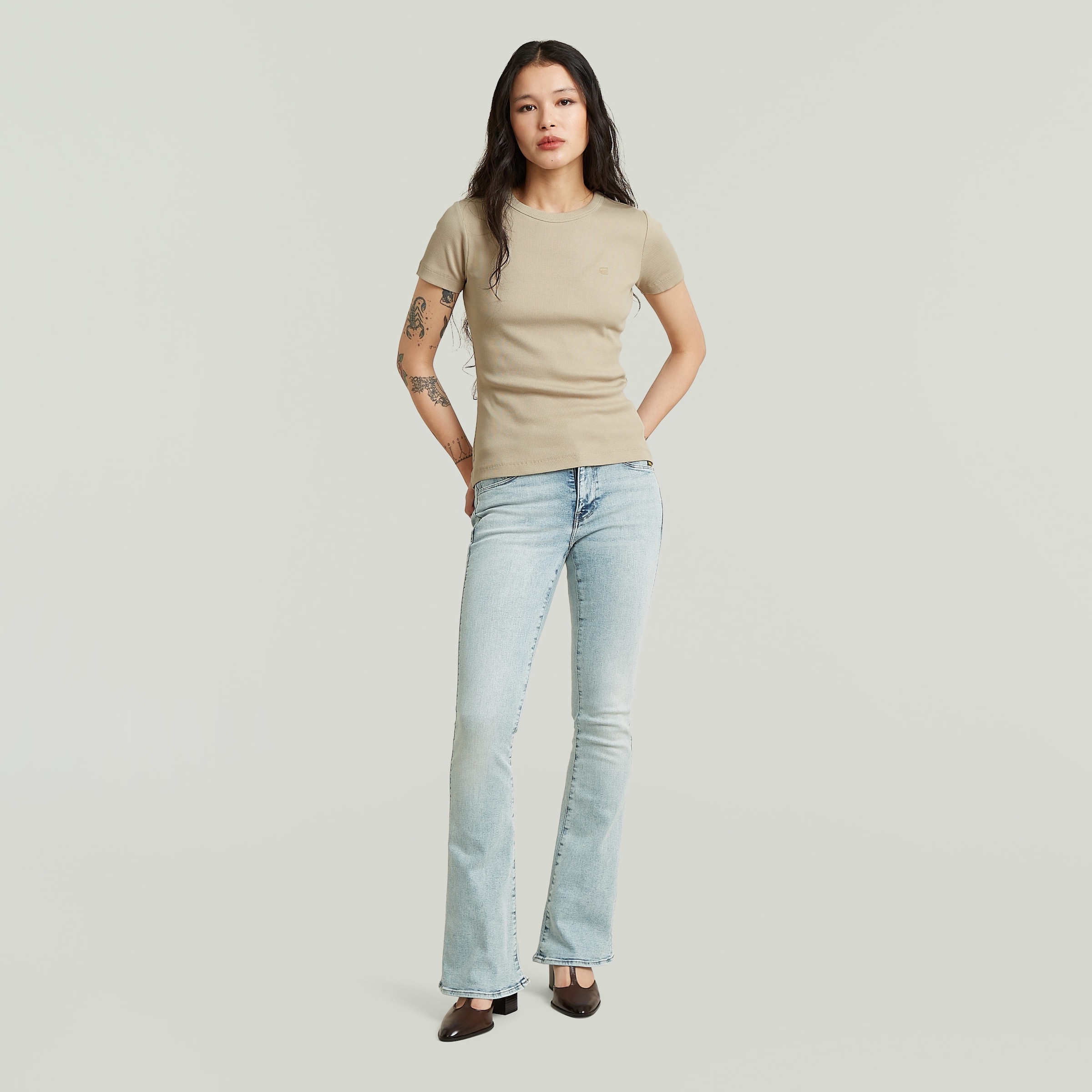 G-STAR Jeans bootcut »3301 Flare Wmn« en denim stretch