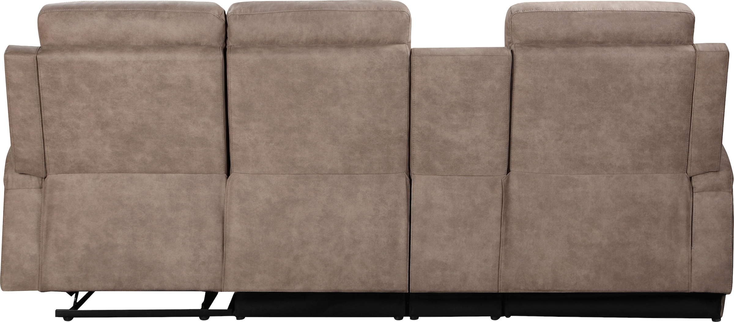 GOODproduct Canapé d'angle »NAPORI Microfaser, Multimediasofa, 3er Kinosessel XXL, L-Form« canapé cinéma avec fonction relaxation, porte-boissons, compartiment de rangement et coffre