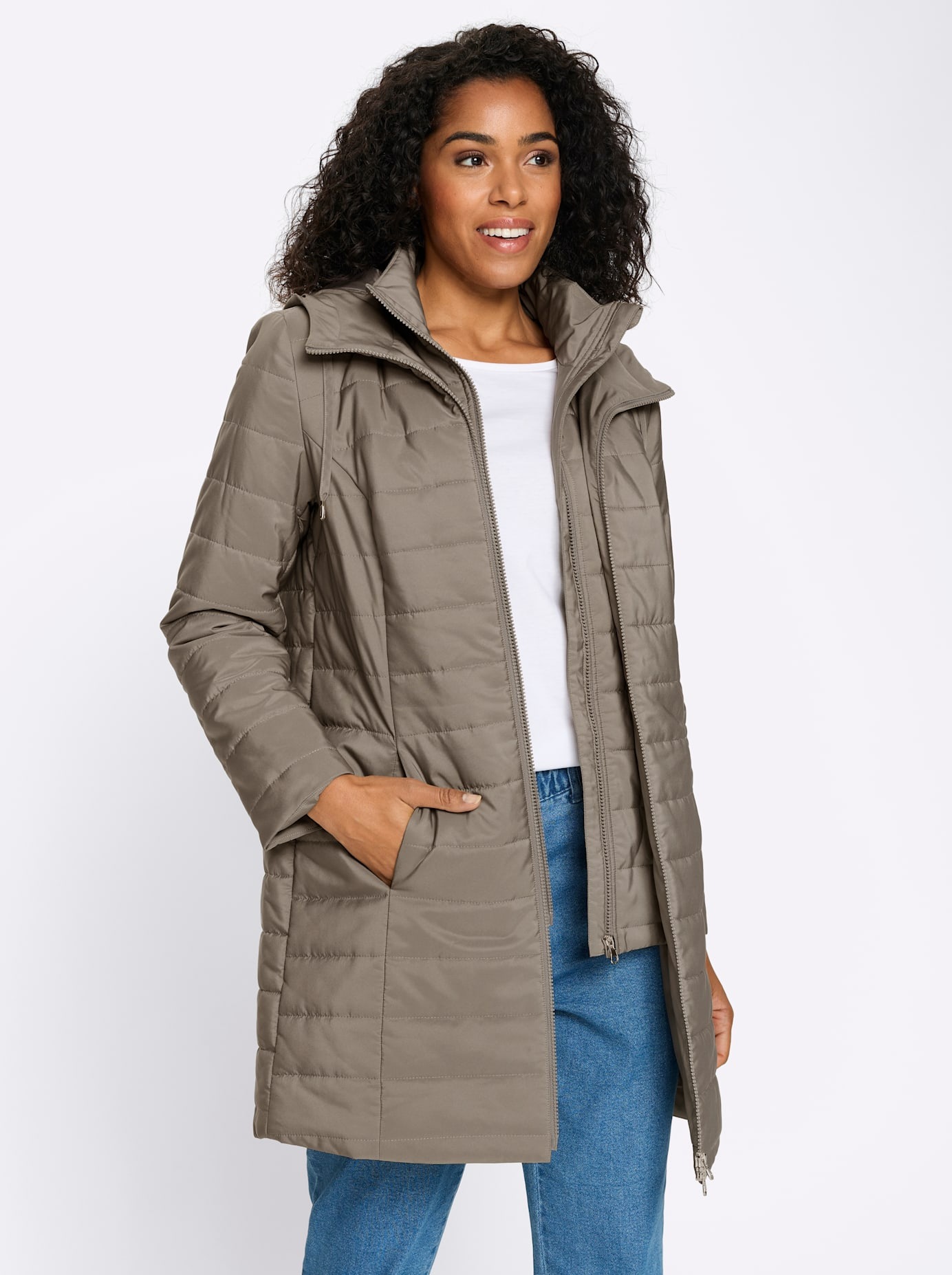 Classic Basics Veste longue mit Kapuze