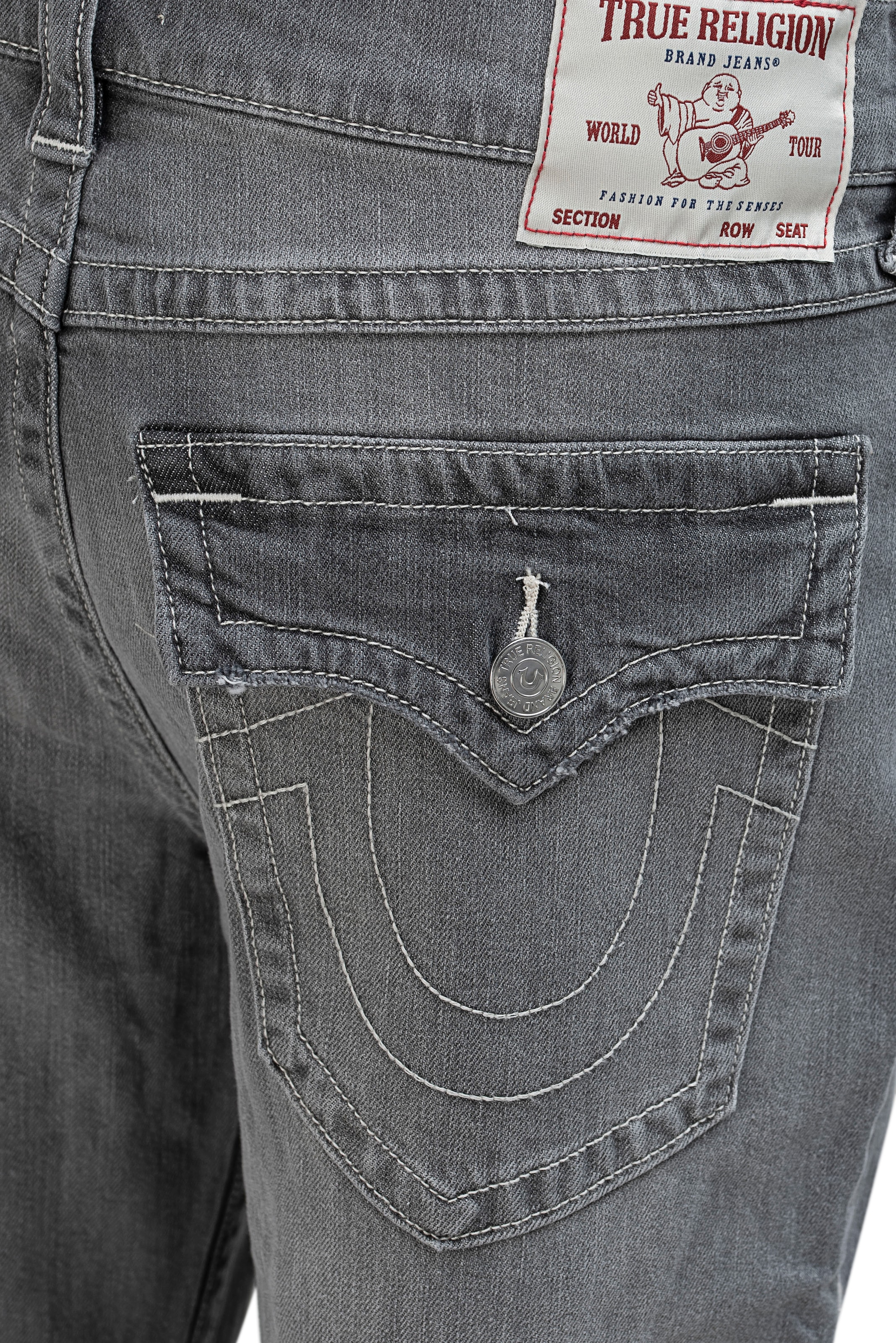 True Religion Jeans droit »RICKY SN FLAP« mélange coton, coupe droite