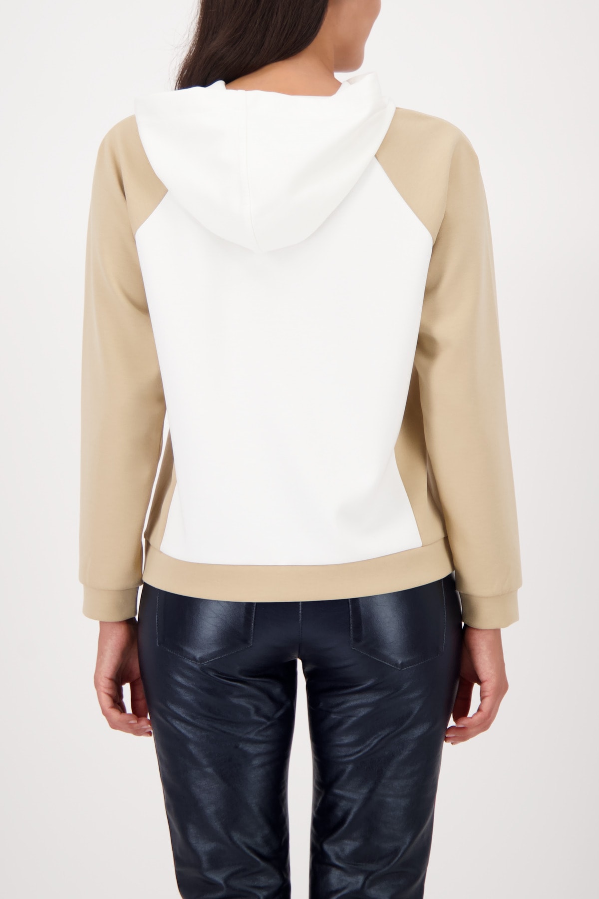 Monari Sweat à capuche »Sweatshirt Colorblock«, Regular fit mit Rundhalsausschnitt
