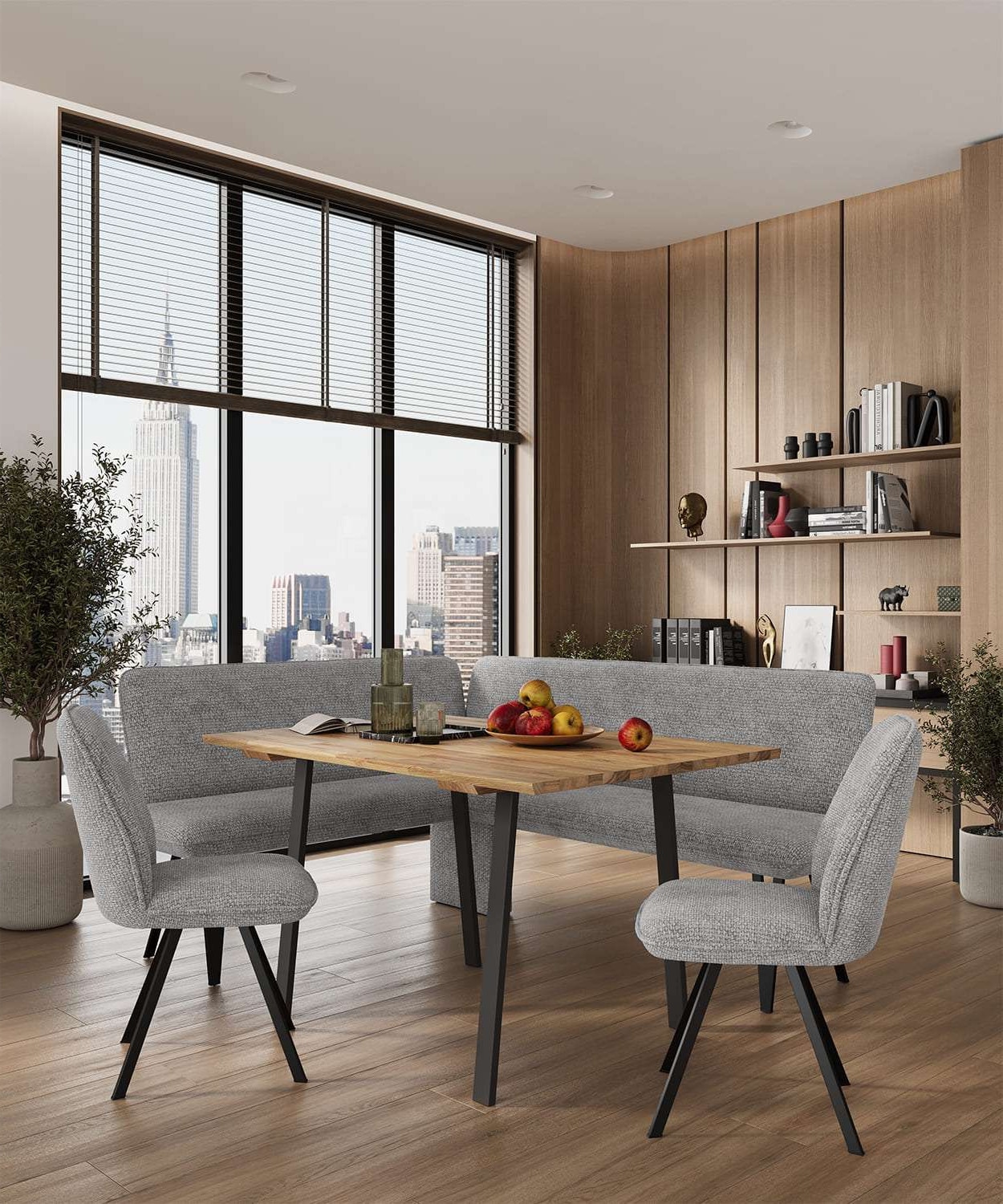 GOODproduct Eckbank »Mily Küchenbank, Polsterbank, Esszimmerbank, 205x164 cm« Moderne Bank und  Farben, Sitzplatzanzahl: 5, Frei in Raum stellbar