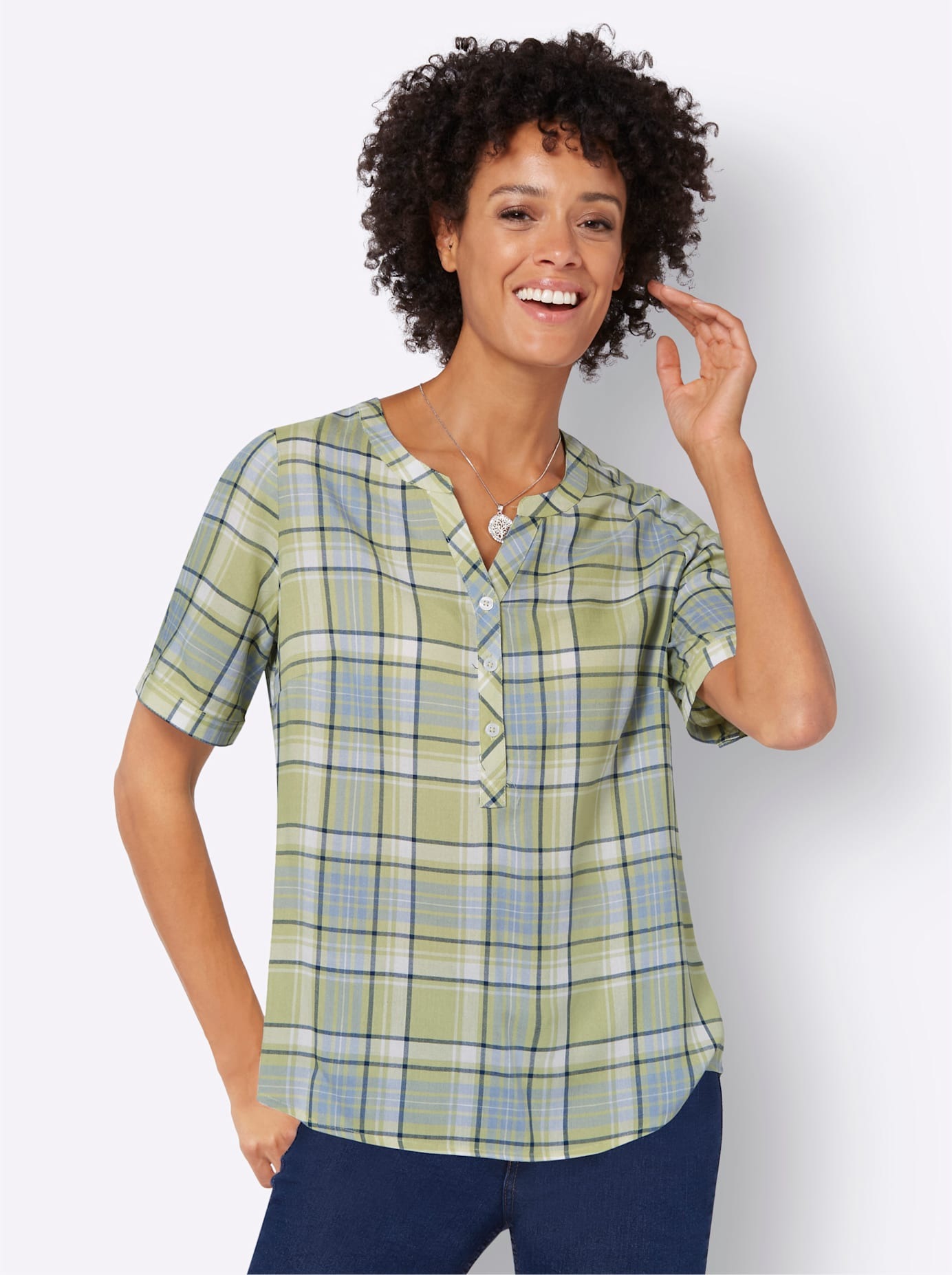 Casual Looks Blouse à carreaux