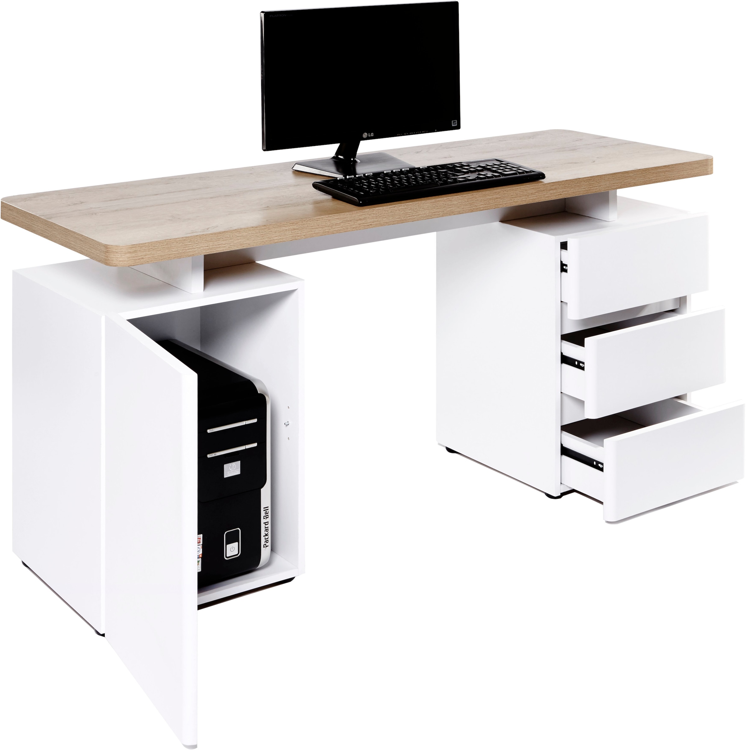 Jahnke Schreibtisch »CU-LIBRE C 250« wechselseitig montierbar