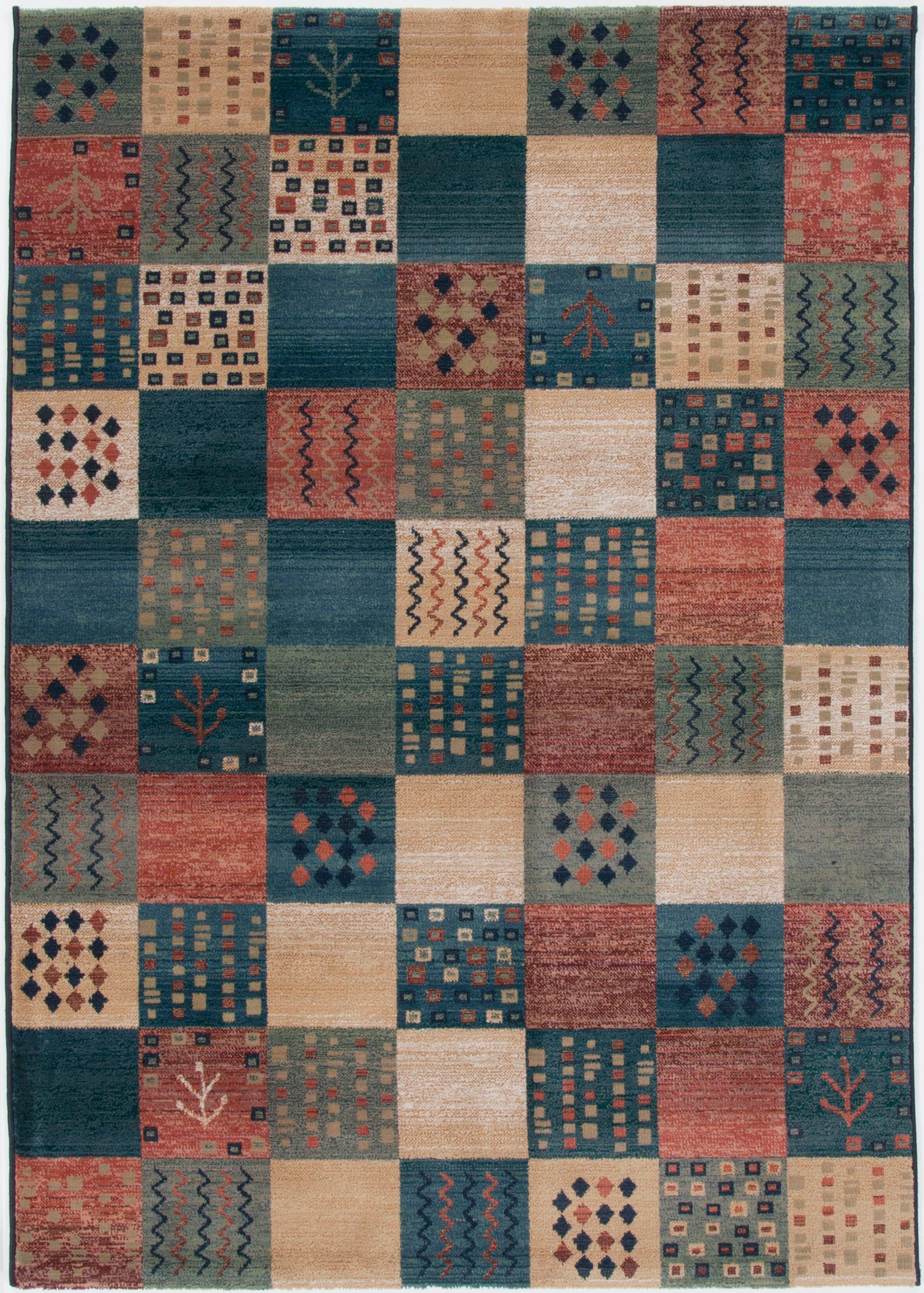 THEKO Tapis »Gabiro 2274« Rectangulaire 10 mm Höhe Velours ras, design patchwork, salon