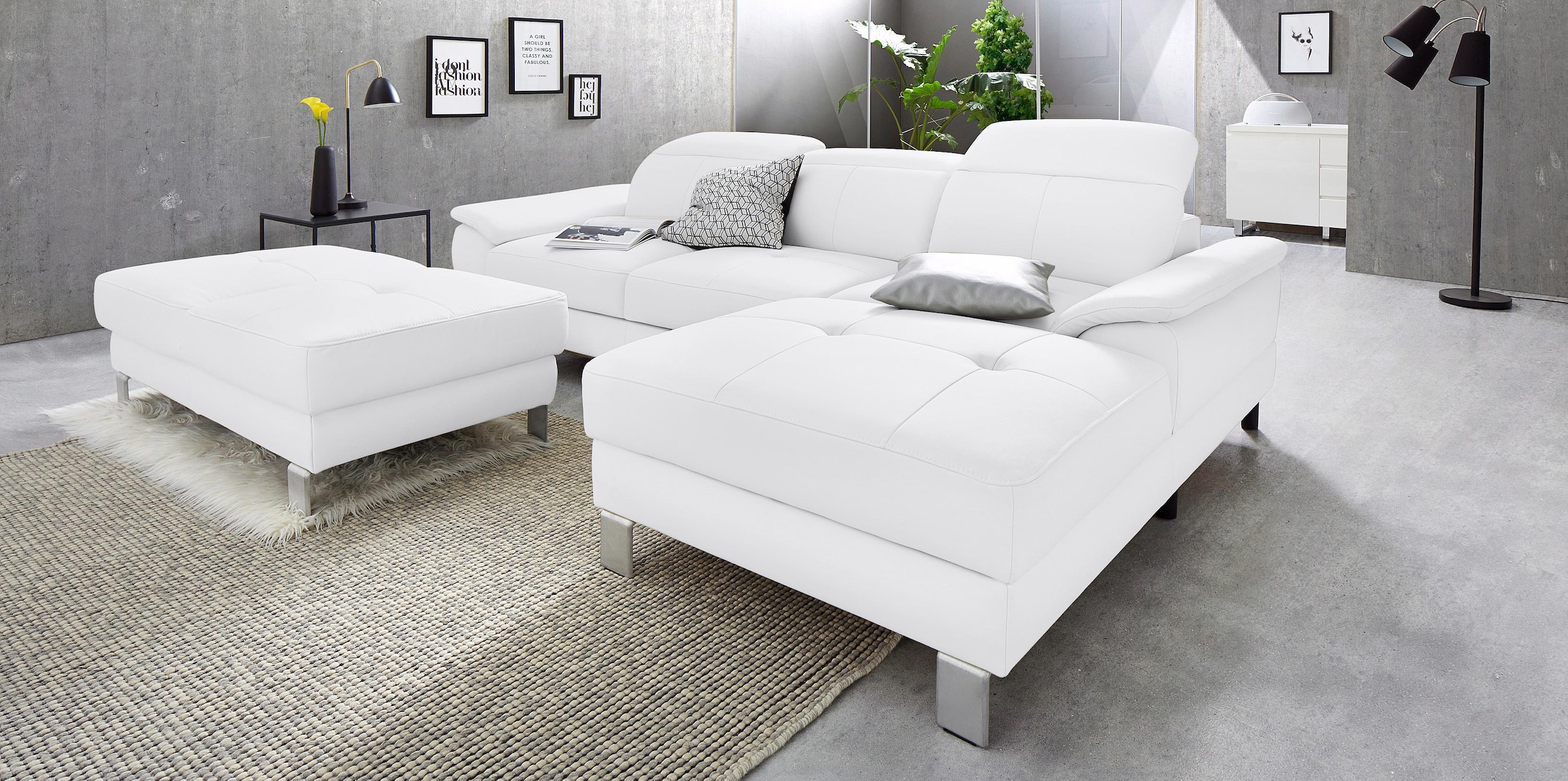 exxpo - sofa fashion Tabouret »Mantua 2 Bankhocker, tolle Verarbeitungsdetails, modern und elegant«