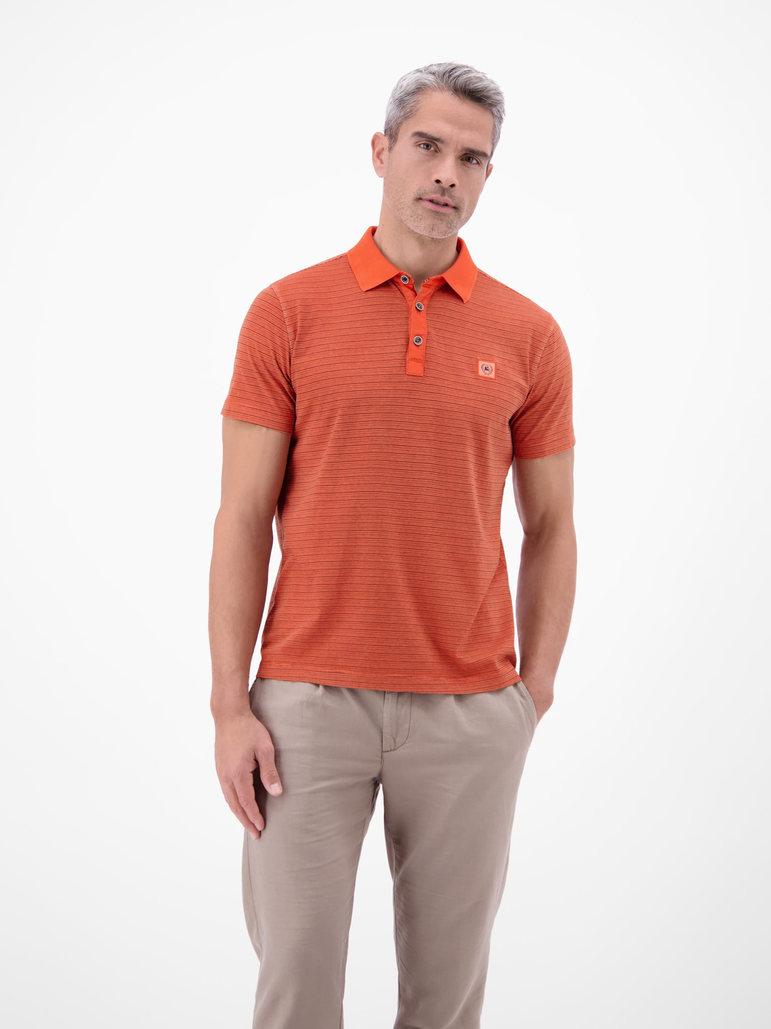 LERROS Polo polo manches courtes à fines rayures