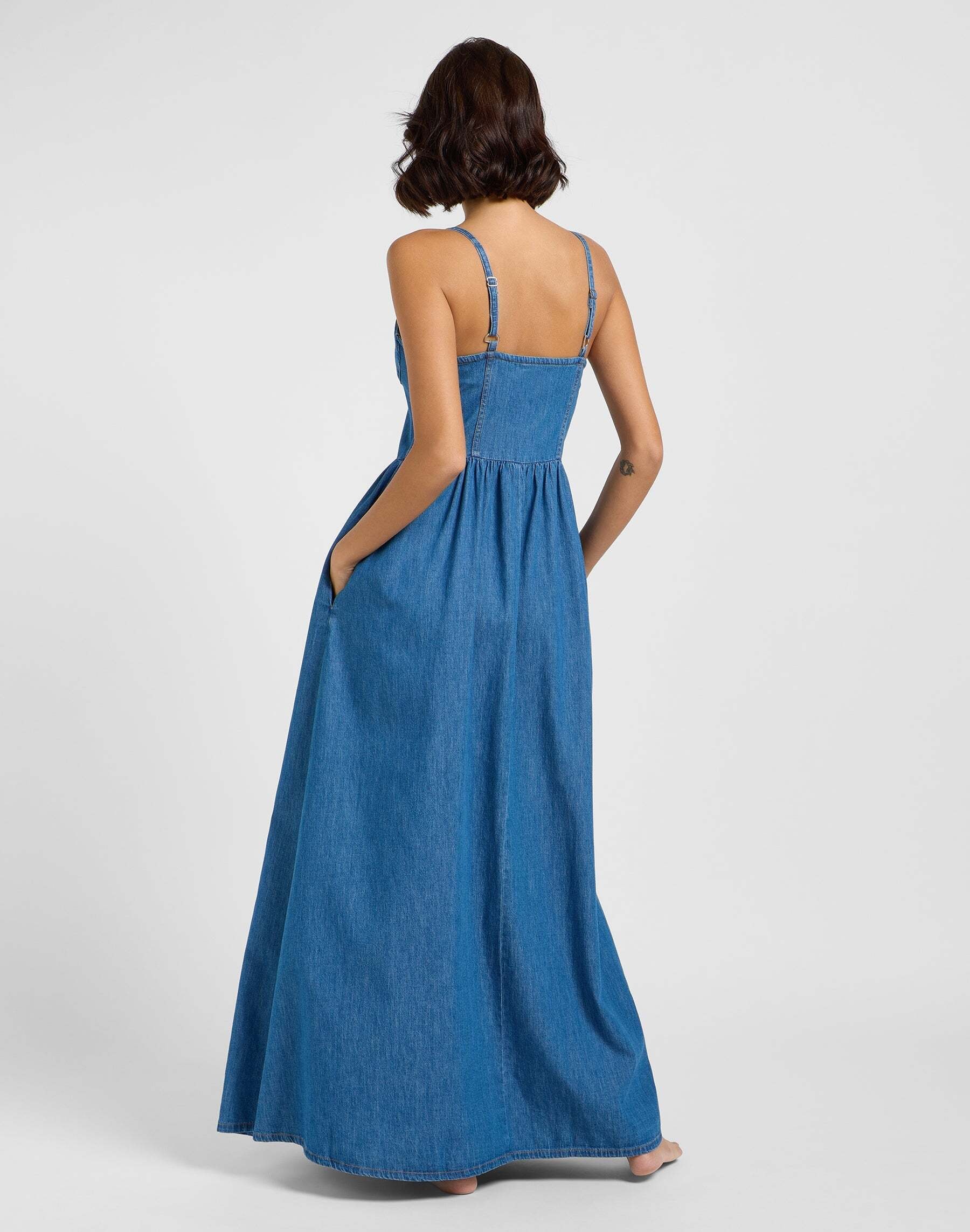 Lee® Robe en jean »Lee Jeanskleid Corset Maxi Dress«