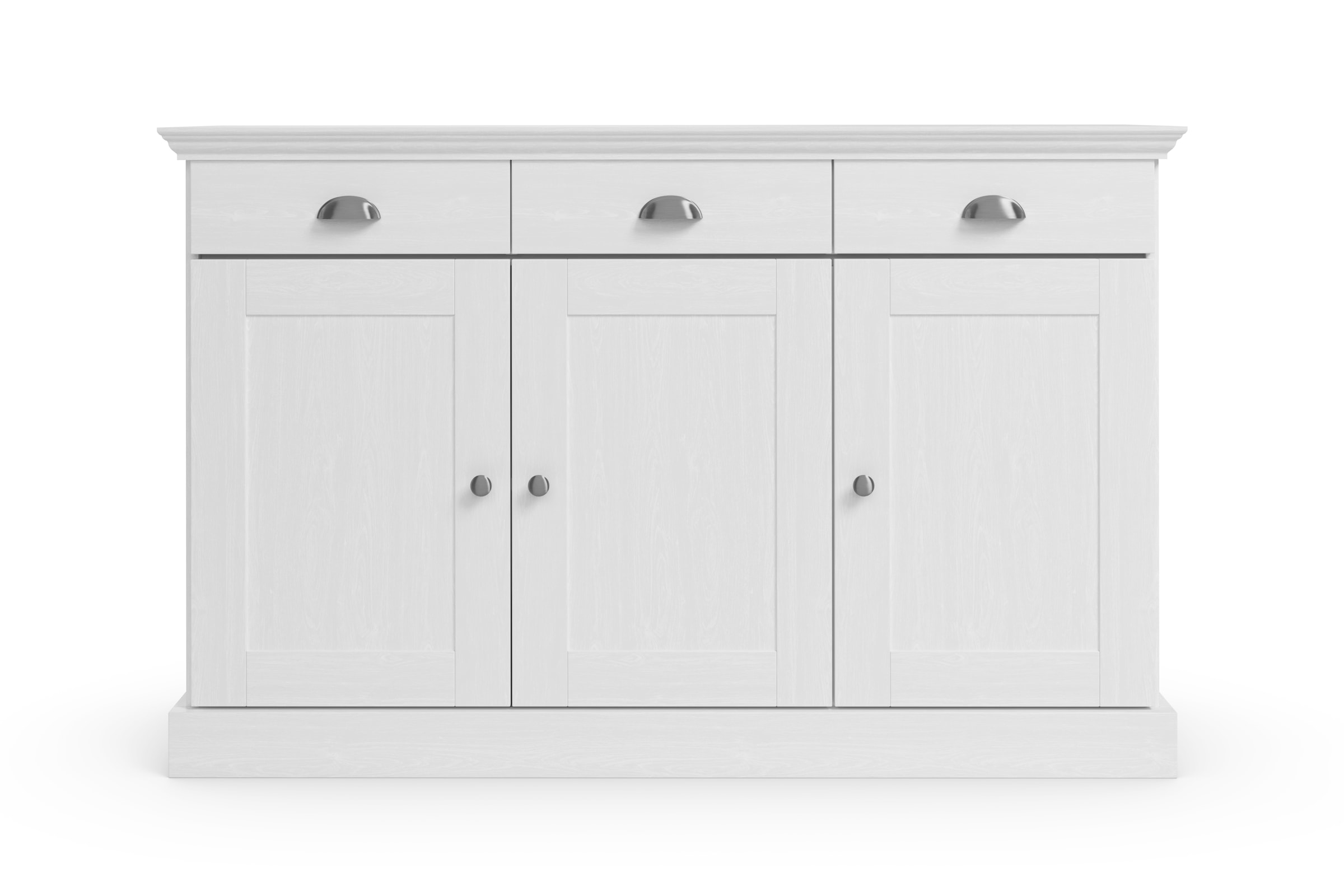 GOODproduct Sideboard »Motala« Kommode, 3 Schubladen und 2 verstellbare Einlegeböden, Breite 125 cm