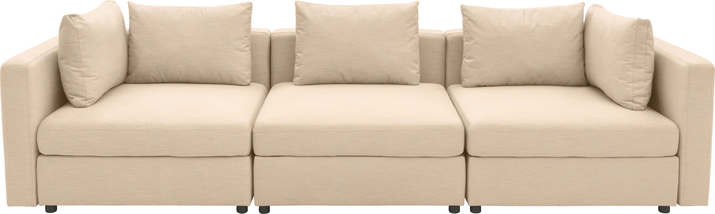 DOMO collection 3-places »Solskin, individuell erweiterbar/kombinierbar« mit losen Kissen. Rücken- und Seitenteile als Stecksystem.