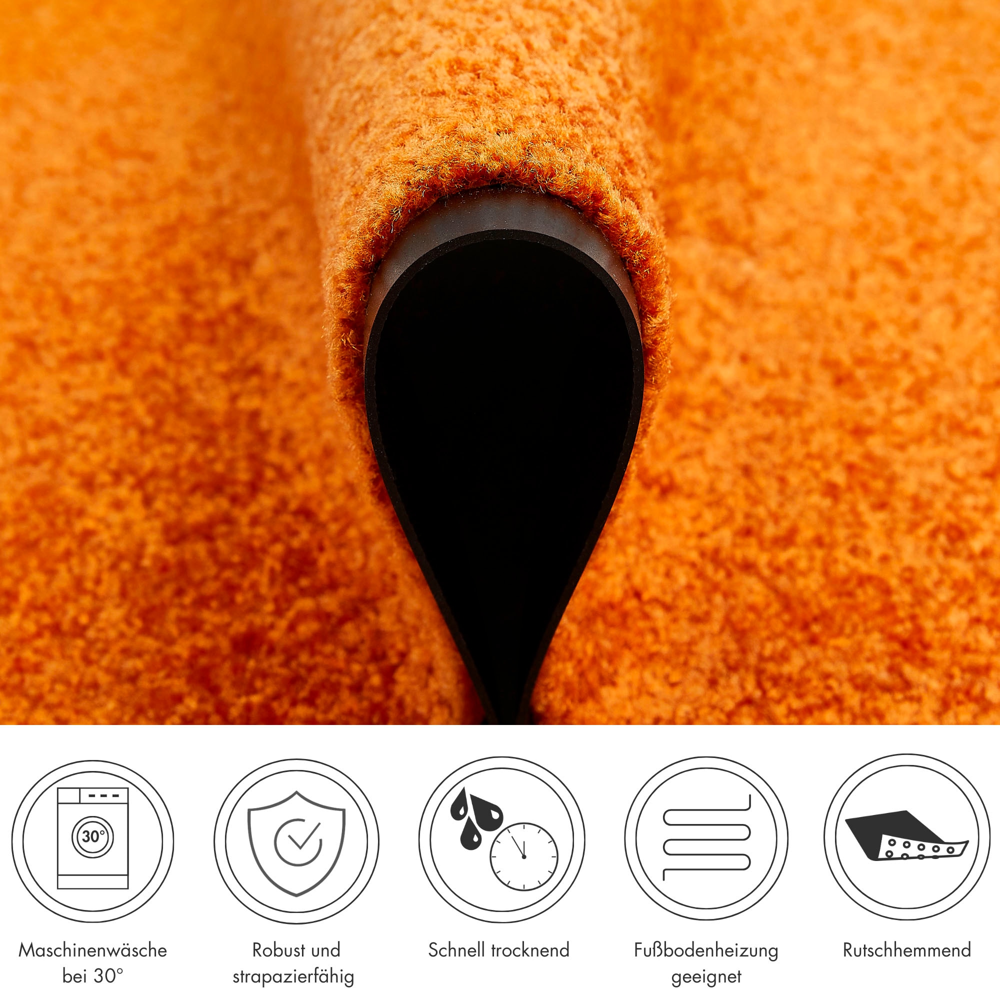 GOODproduct Tapis de sol »Fresh Step, Made in Belgium« Rectangulaire 9 mm Höhe für den Eingangsbereich, Uni-Farben, rutschhemmend, robust, waschbar