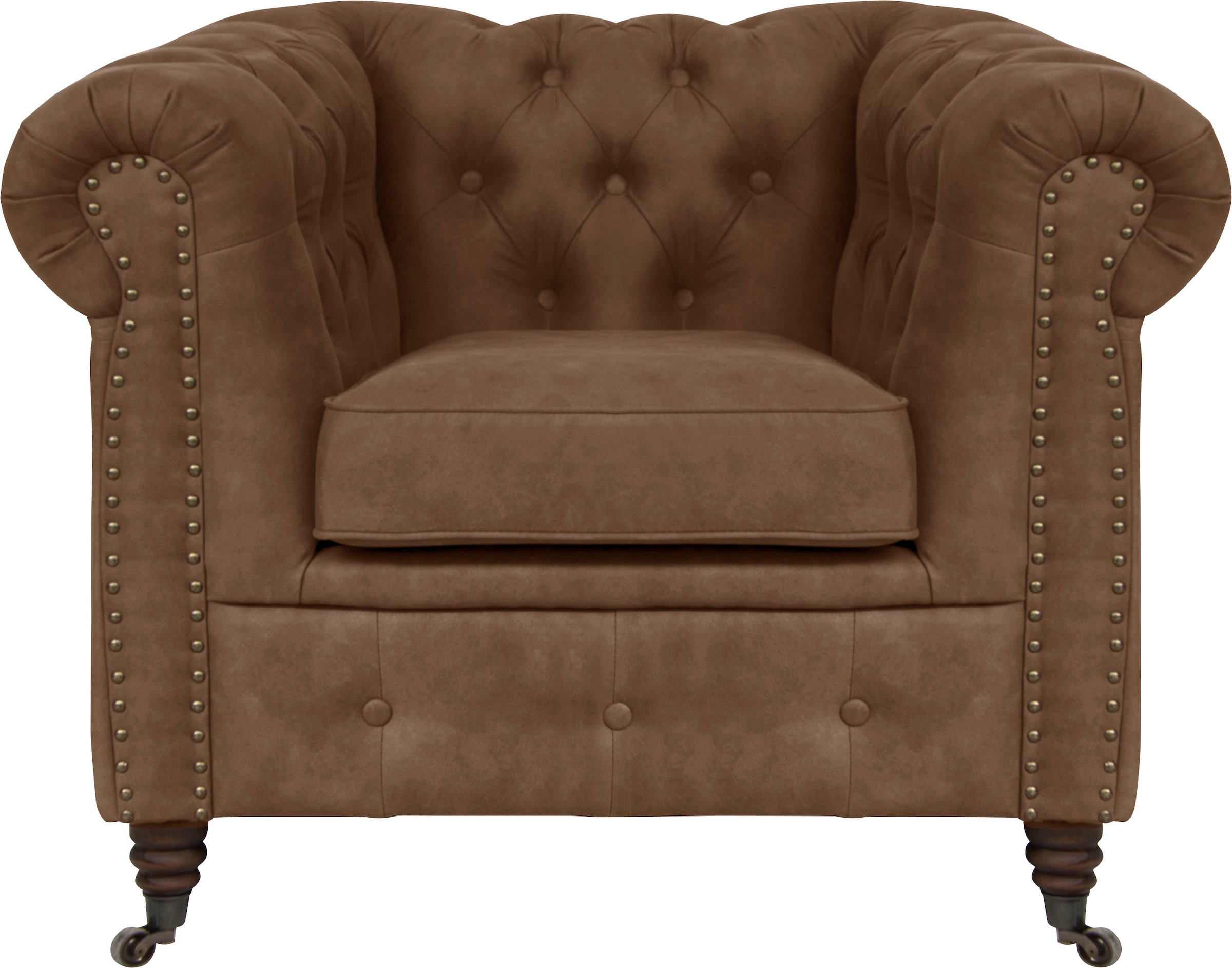 Home affaire Chesterfield-Sessel »Aarburg Sessel« aufwändige Knopfheftung und Ziernägel im Chesterfield-Design
