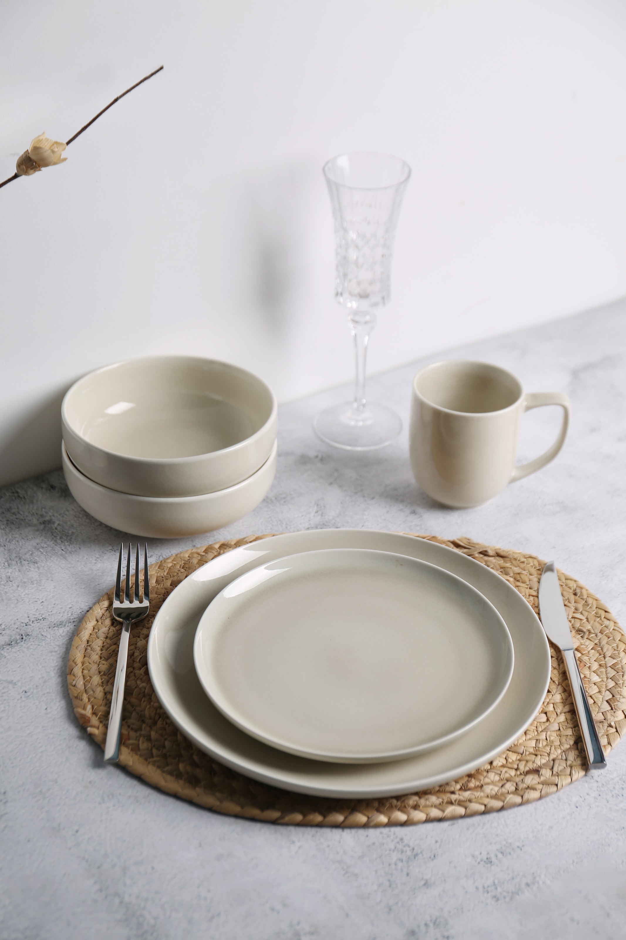 GOODproduct Geschirr-Set »Flett, mit Reaktivglasur« Teller Set, spülmaschinenfest und mikrowellengeeignet